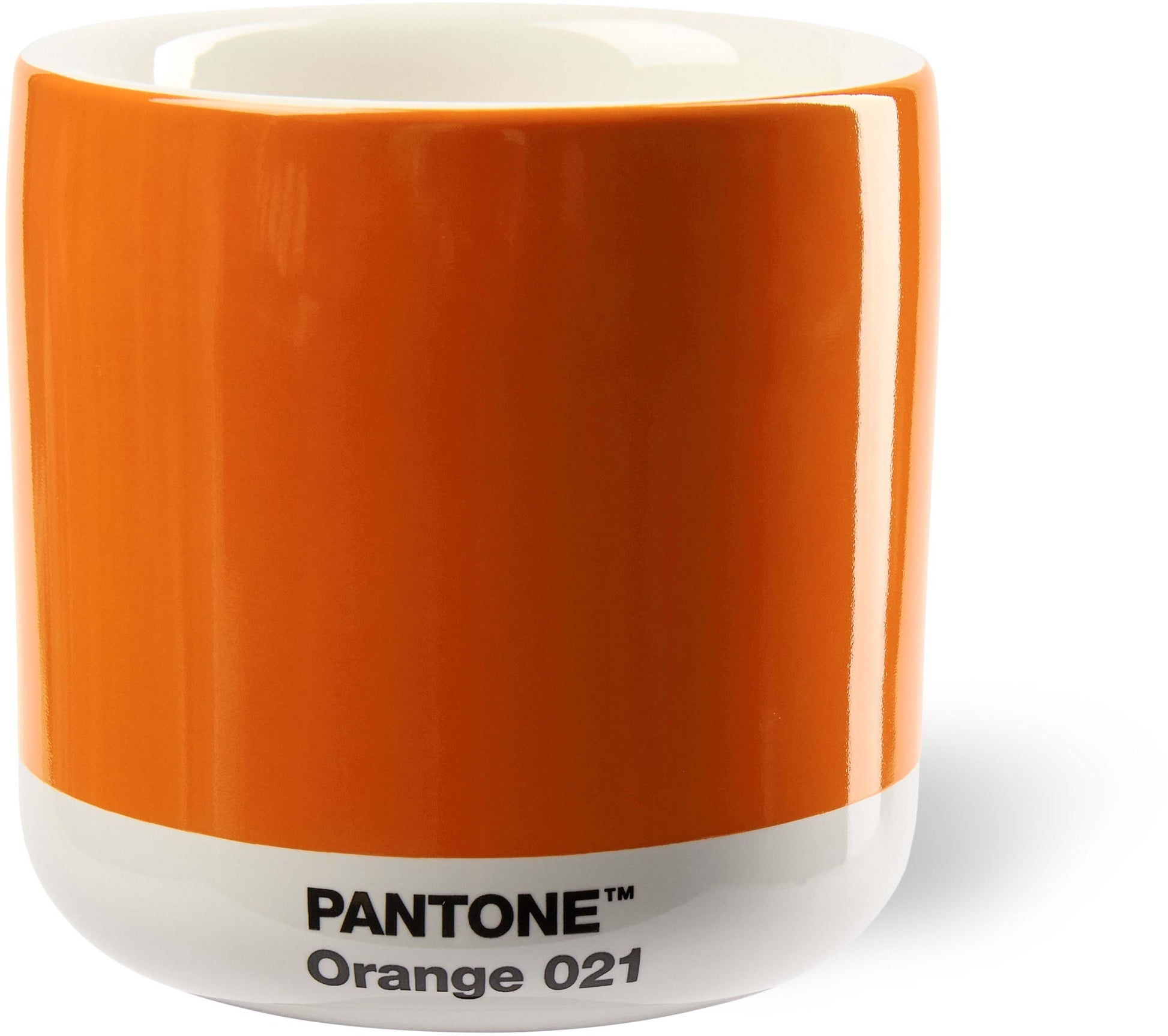 Pantone Thermotasse – 210 ml, 10,0 × 9,5 × 10,5 cm, Porzellan, Orange, doppelwandig, für diverse Heissgetränke
