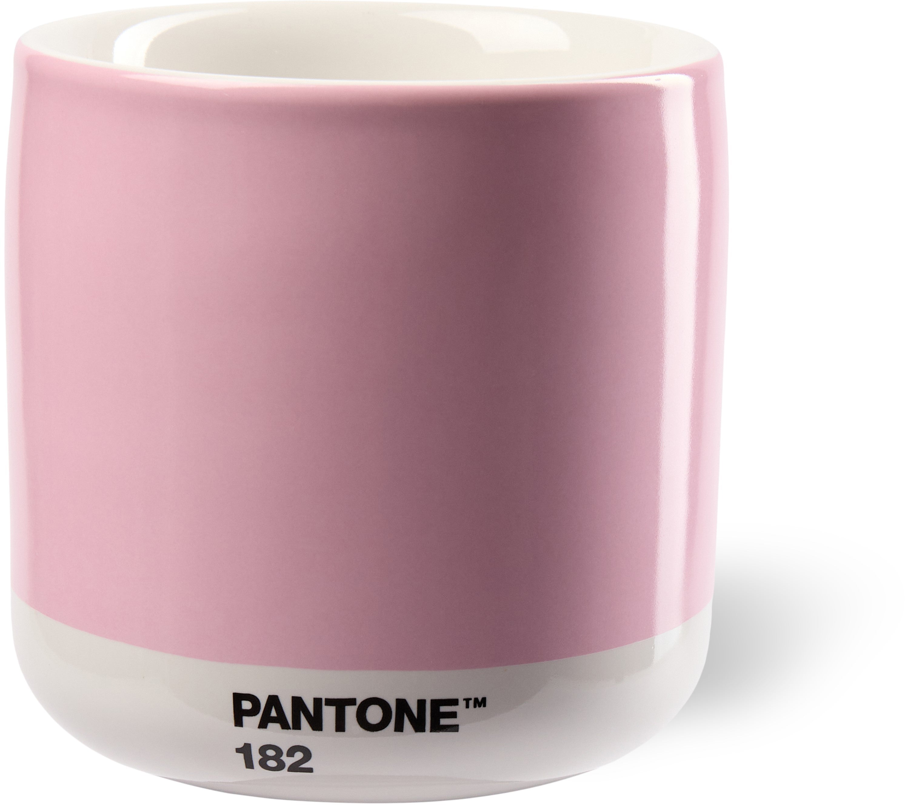 Pantone Thermotasse Latte – 210 ml, Ø 9,5 cm, H 10,0 cm, Porzellan, Rosa, doppelwandig