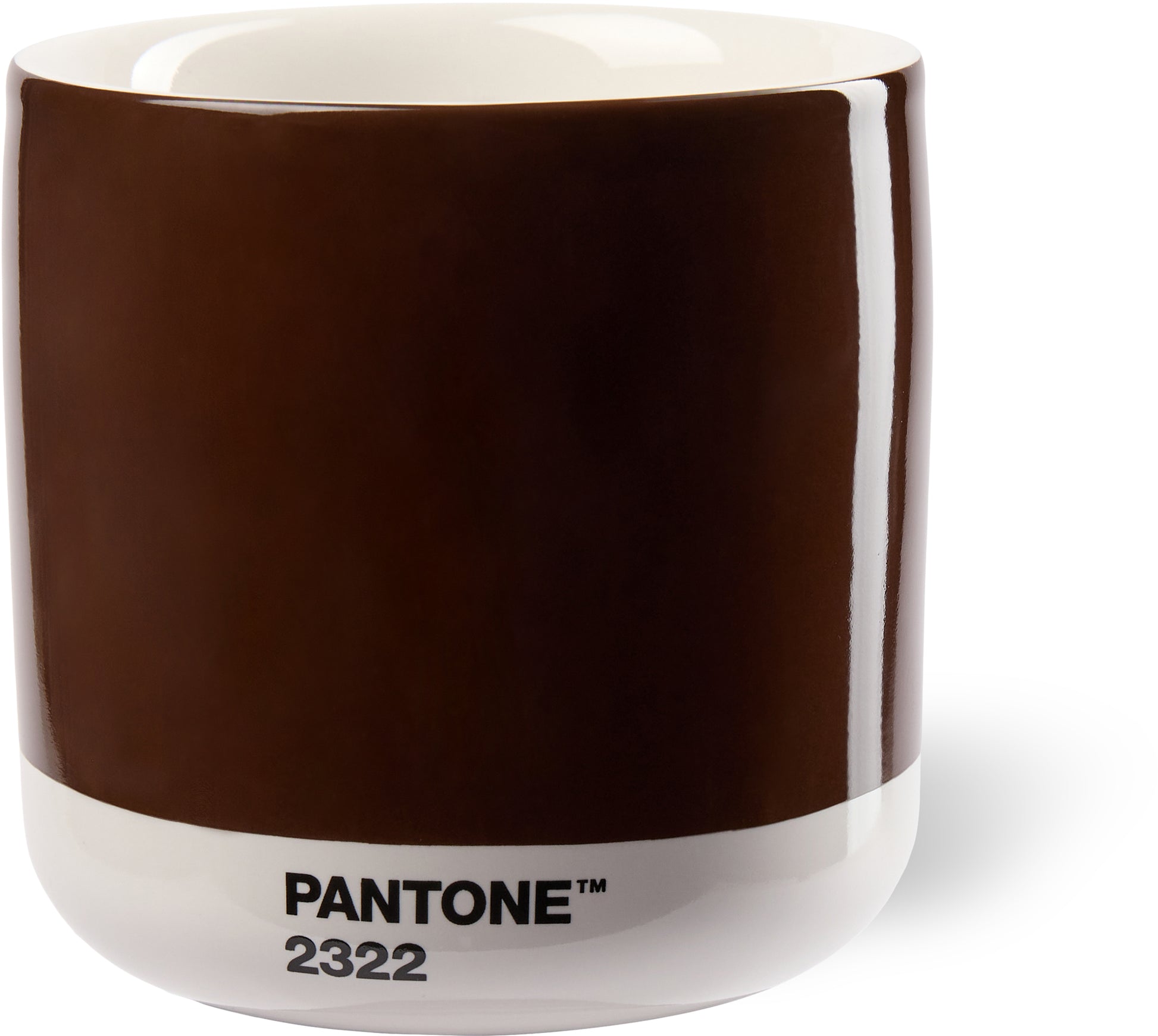 Pantone Thermotasse – 210 ml, Ø 10,0 cm, H 10,5 cm, Porzellan, Braun, doppelwandig