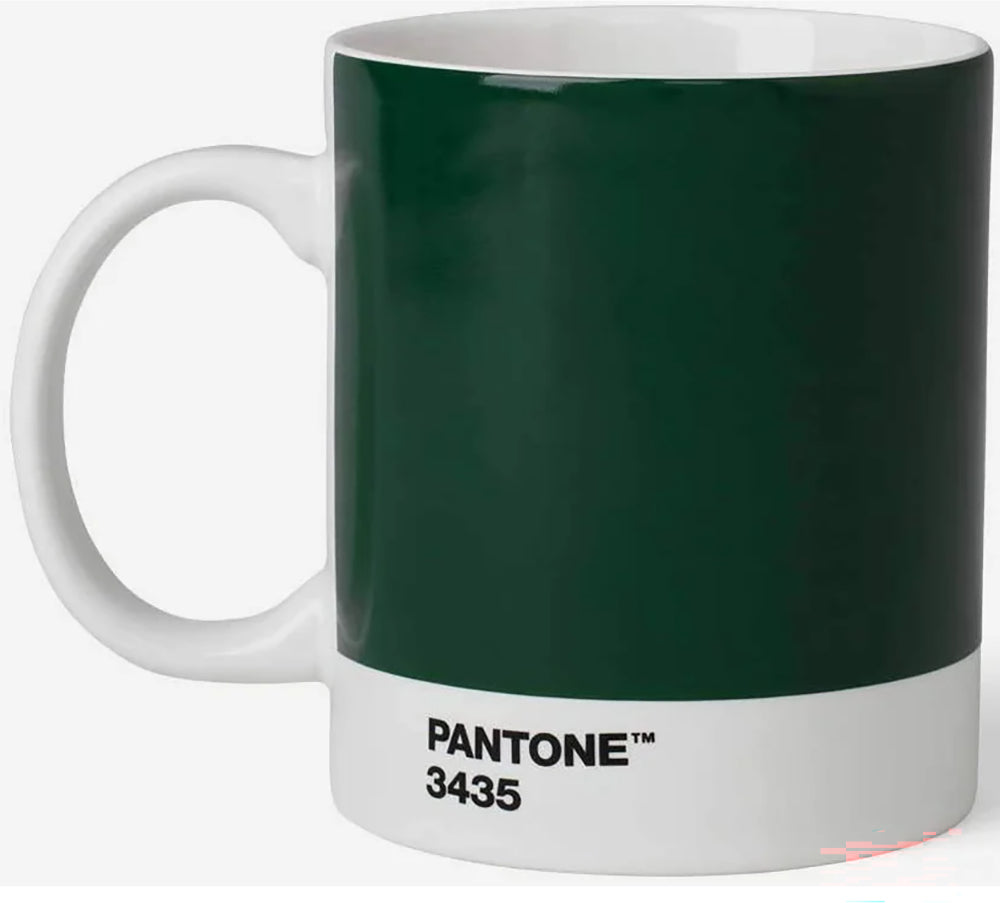 Pantone Tasse 101033435 – 375 ml, 9,0 × 12,0 × 11,0 cm, Porzellan, Dunkelgrün