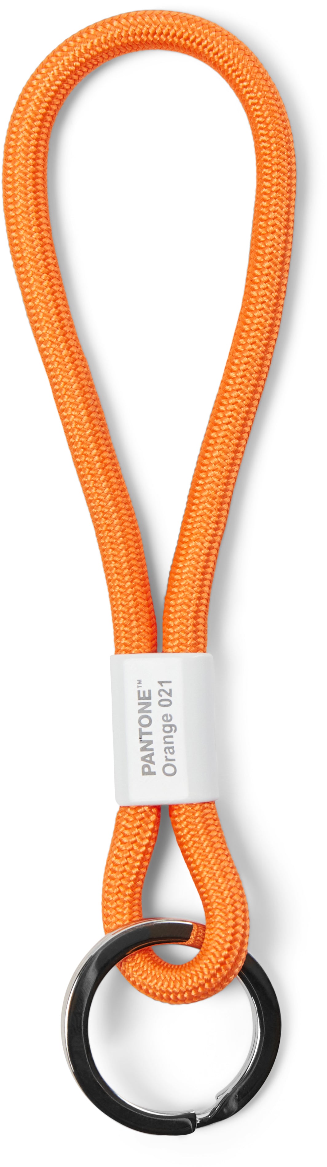 Pantone Textilband Schlüsselanhänger S Orange 021 C – Nylon, Bandlänge 13 cm