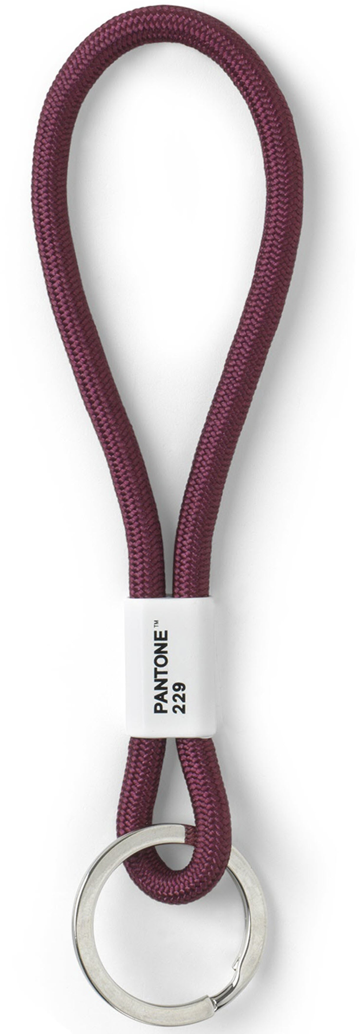 Pantone Textilband Aubergine – strapazierfähig, mit Schlaufe, Nylon, Bandlänge 13 cm