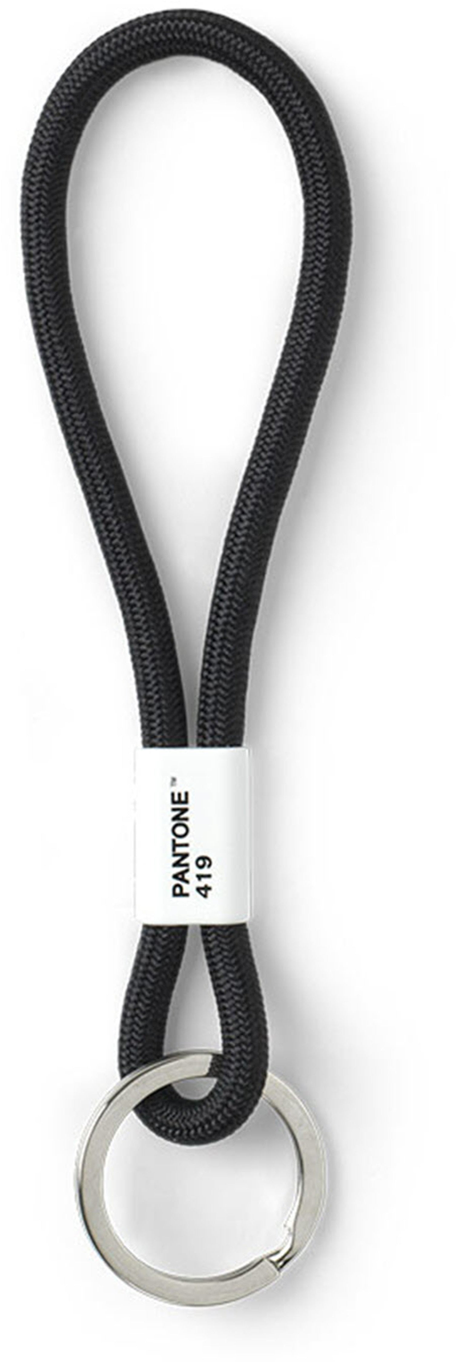 Pantone Schlüsselanhänger Key Chain S – Schlaufe, Nylon, Schwarz, Bandlänge 13 cm