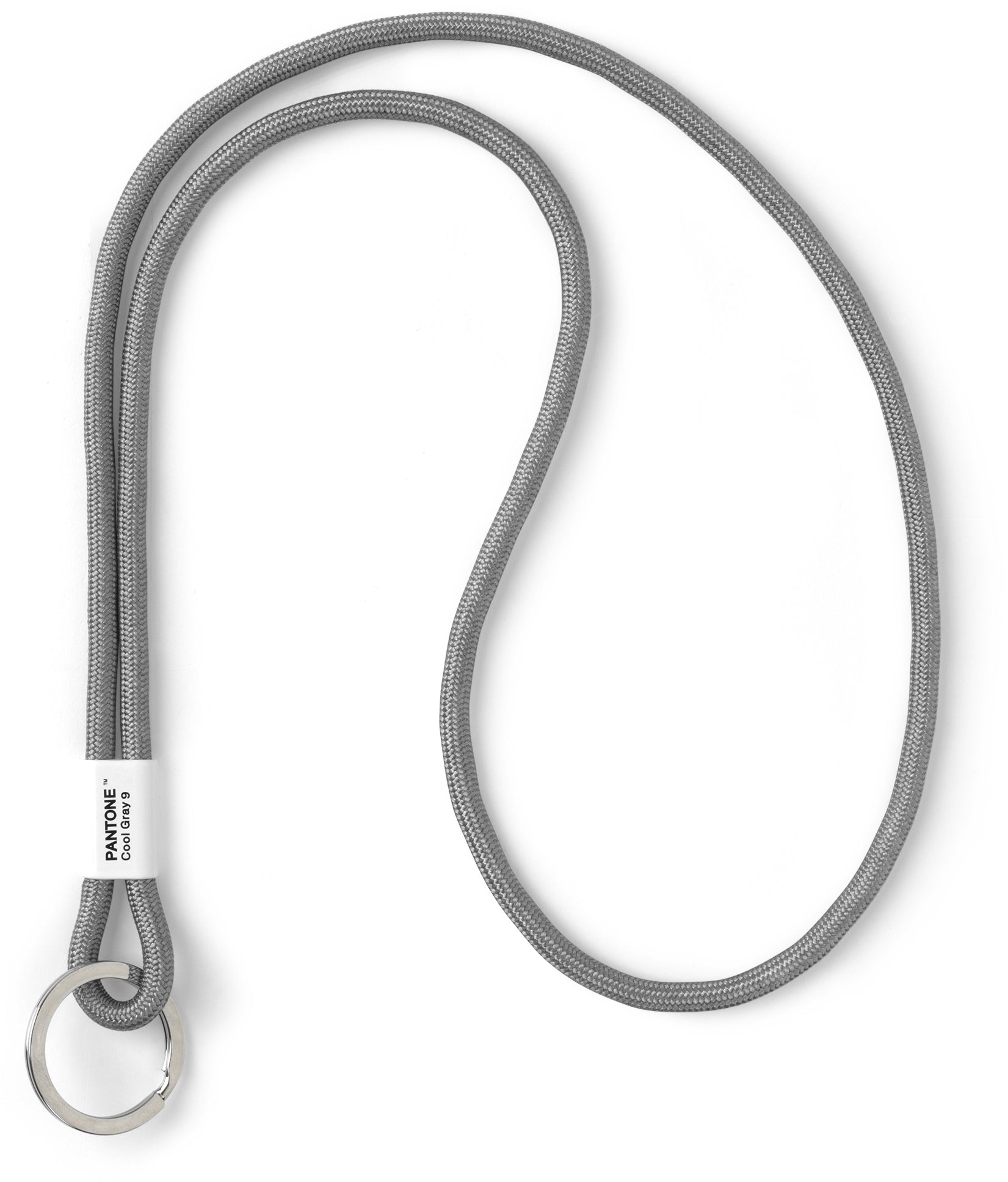 Pantone Textilband Cool Gray 9 – mit Schlaufe, Nylon, Bandlänge 41 cm