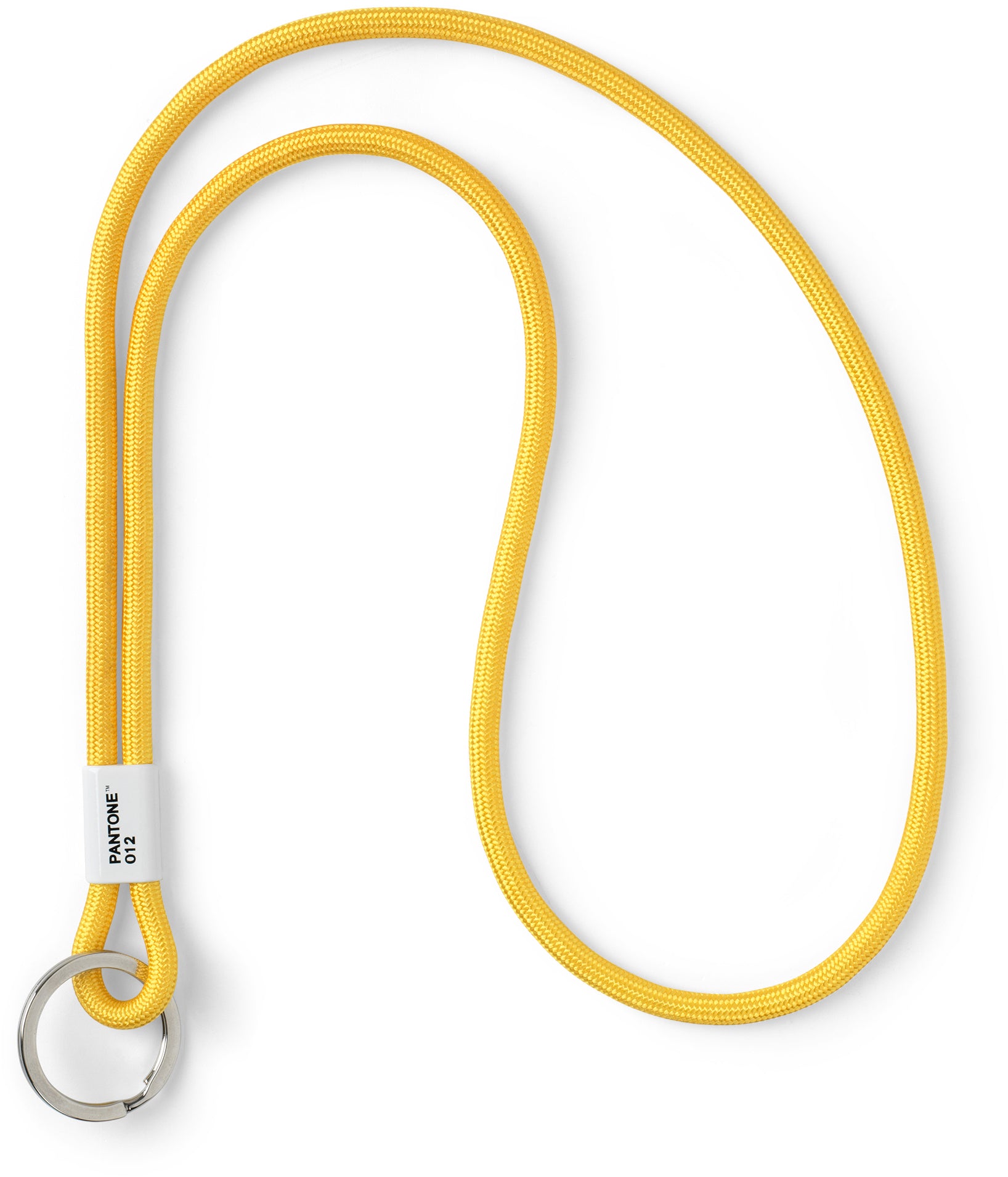 Pantone Lanyard – mit Schlaufe, Nylon, Gelb, Bandlänge 41 cm