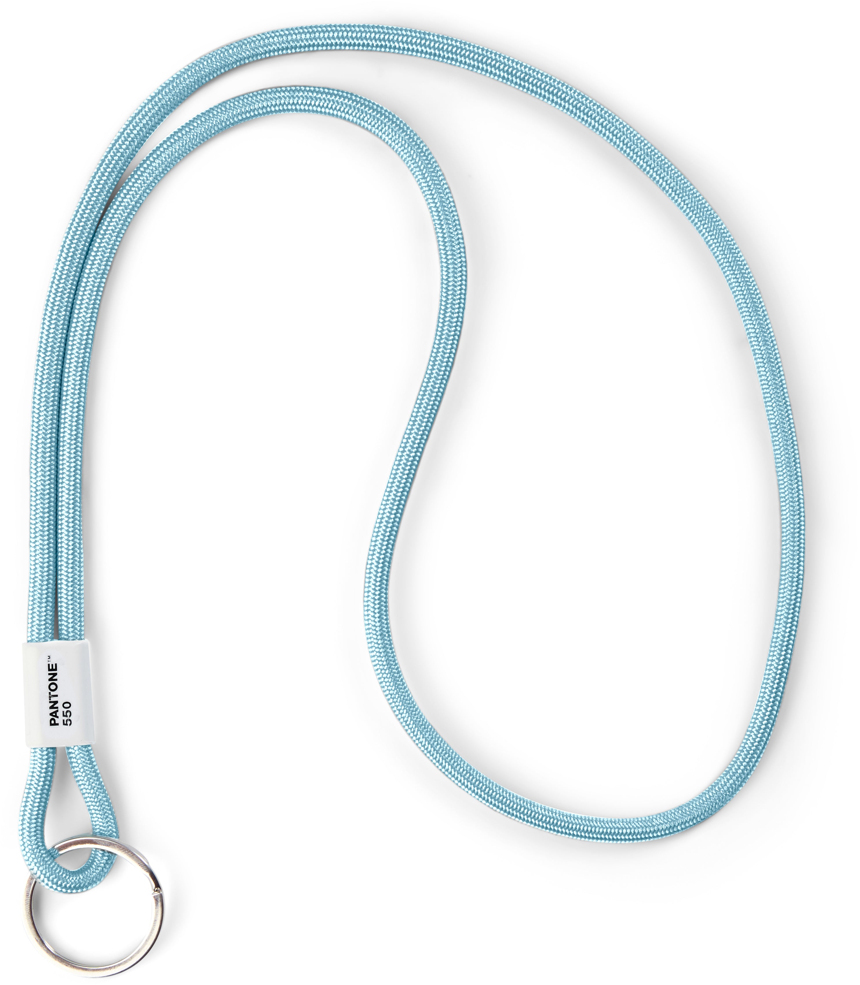 Pantone Textilband Hellblau 550 – mit Schlaufe, Nylon, Hellblau, Bandlänge 41 cm