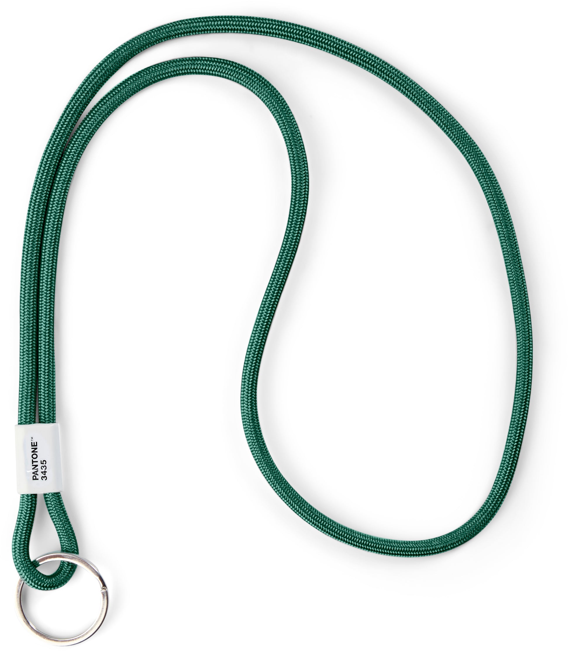 Pantone Textilband Schlüsselanhänger L – mit Schlaufe, Nylon, Dunkelgrün, Bandlänge 41 cm
