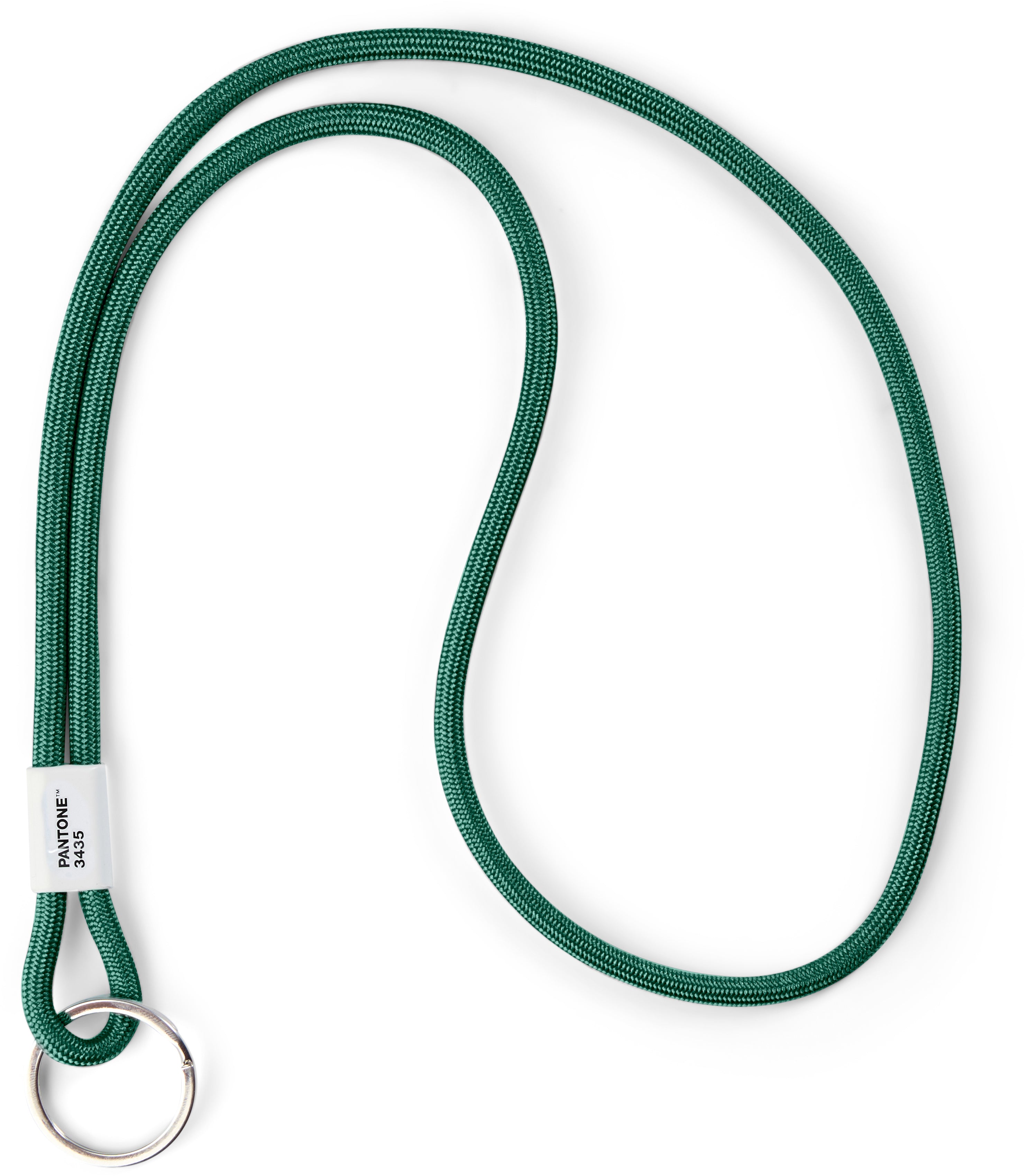 Pantone Textilband Schlüsselanhänger L – mit Schlaufe, Nylon, Dunkelgrün, Bandlänge 41 cm