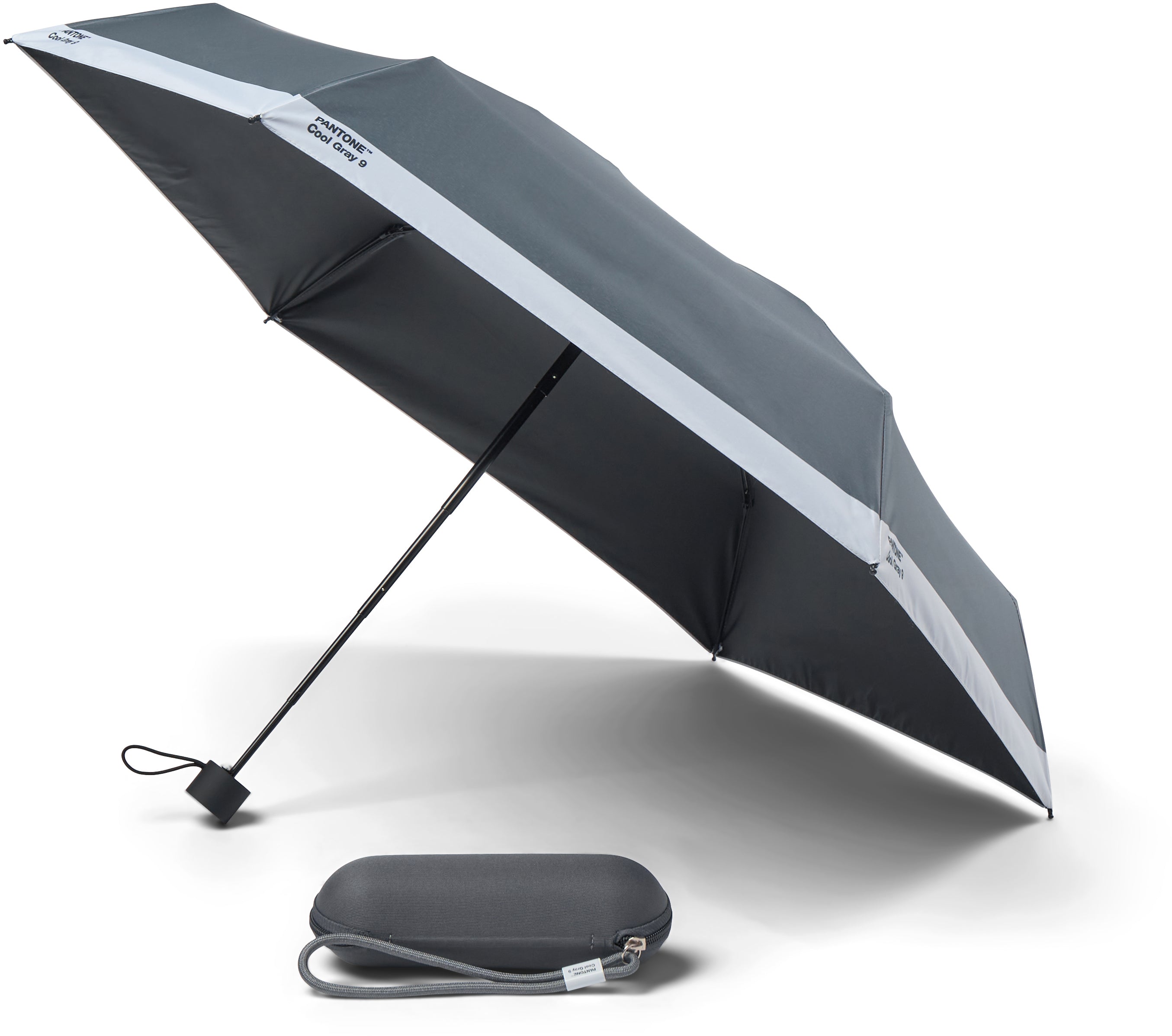 Pantone Taschenschirm 101610009 – Ø 100 cm, L 21 cm – Cool Grey