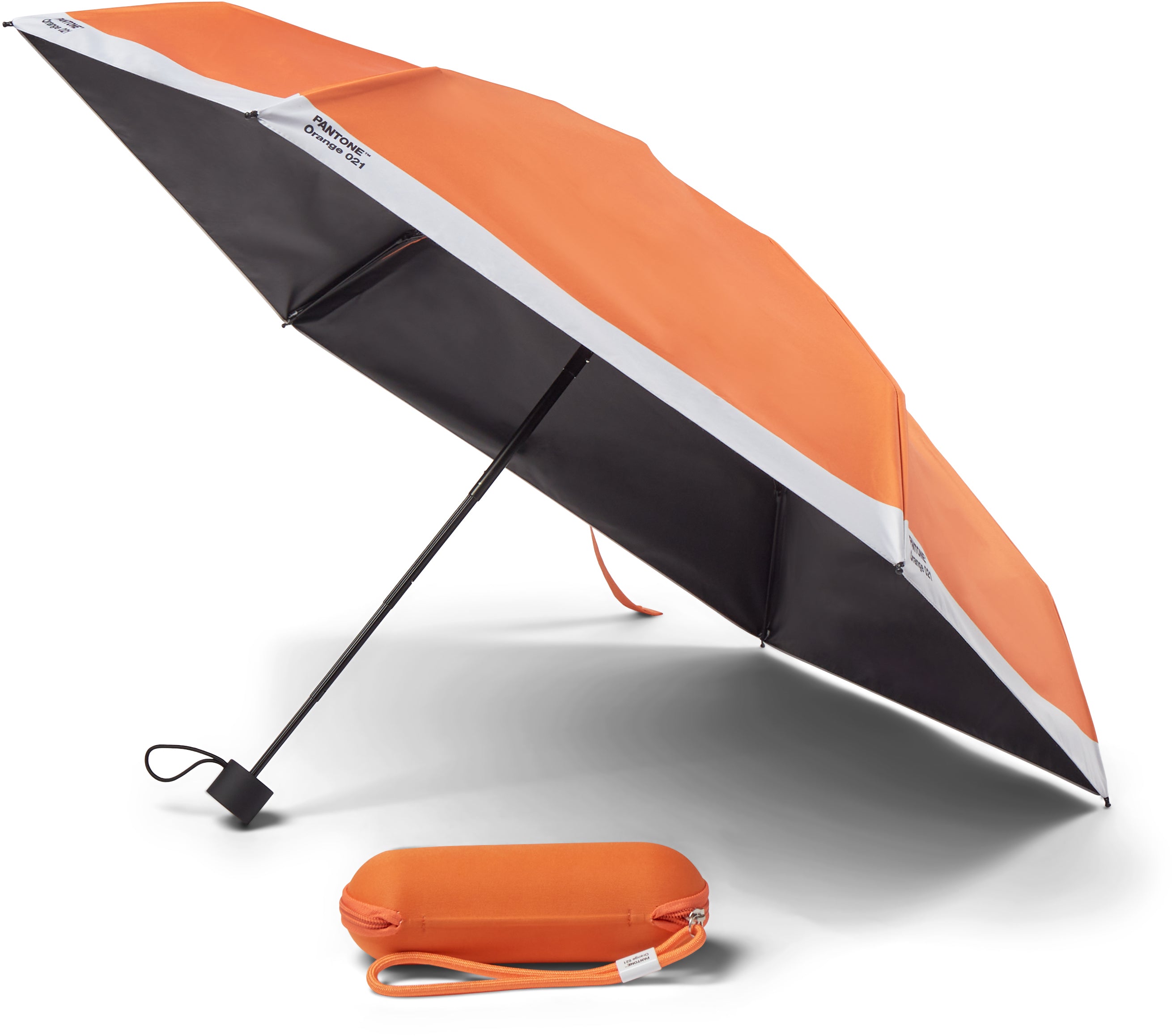 Pantone Taschenschirm 101610021 – Ø 100 cm, L 21 cm – orange