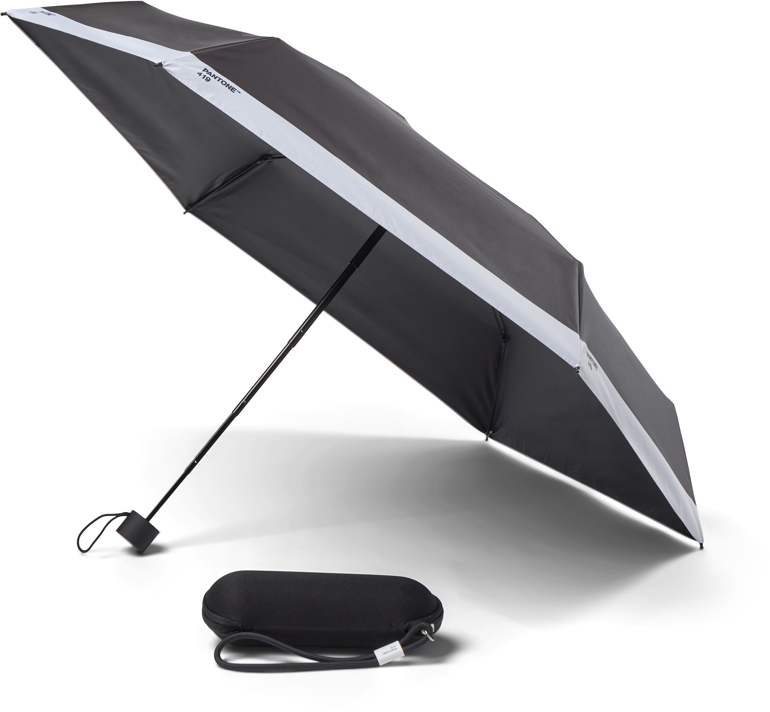 Pantone Taschenschirm – L 21 cm – Schwarz