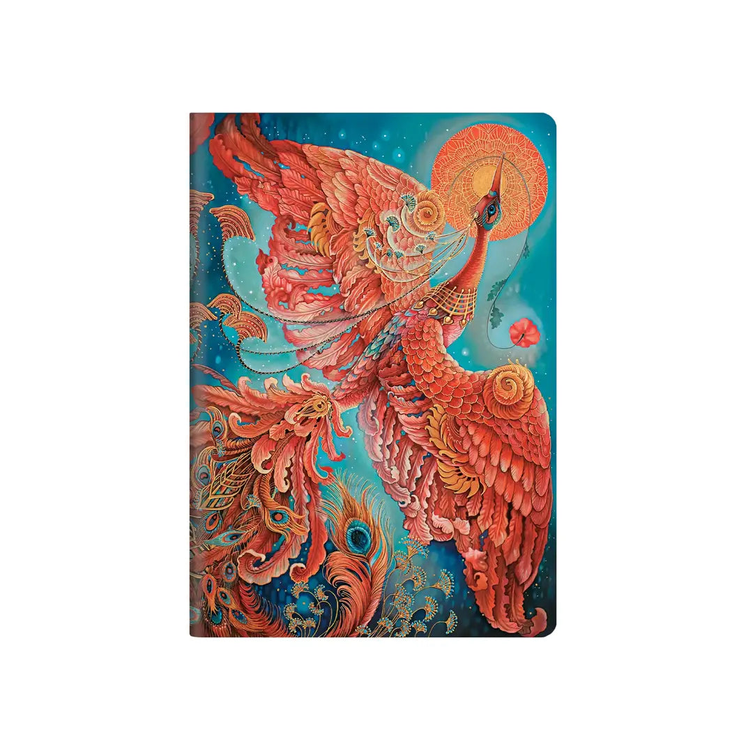 Paperblanks Feuervogel Notizheft – 120 × 170 mm – punktiert – 80 Seiten