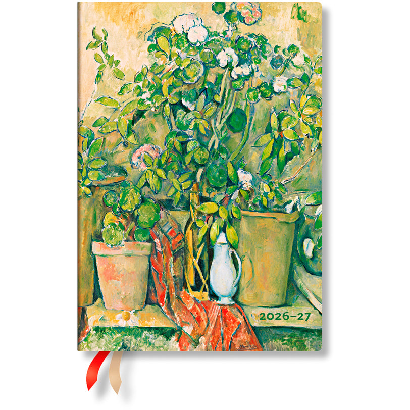 Paperblanks Cezanne Midi – Schulagenda 2026/27, 1 Woche/2 Seiten, 12,8 × 18,0 cm, Hardcover