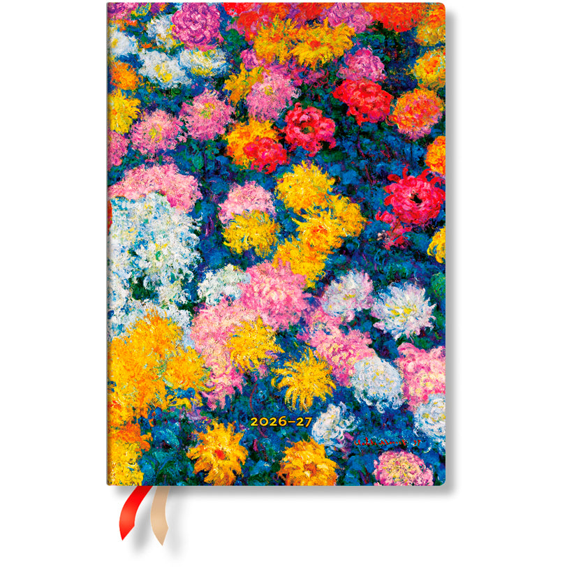Paperblanks Monet – Schulagenda 2026/27, 1 Woche/2 Seiten, 13 × 18 cm, Hardcover