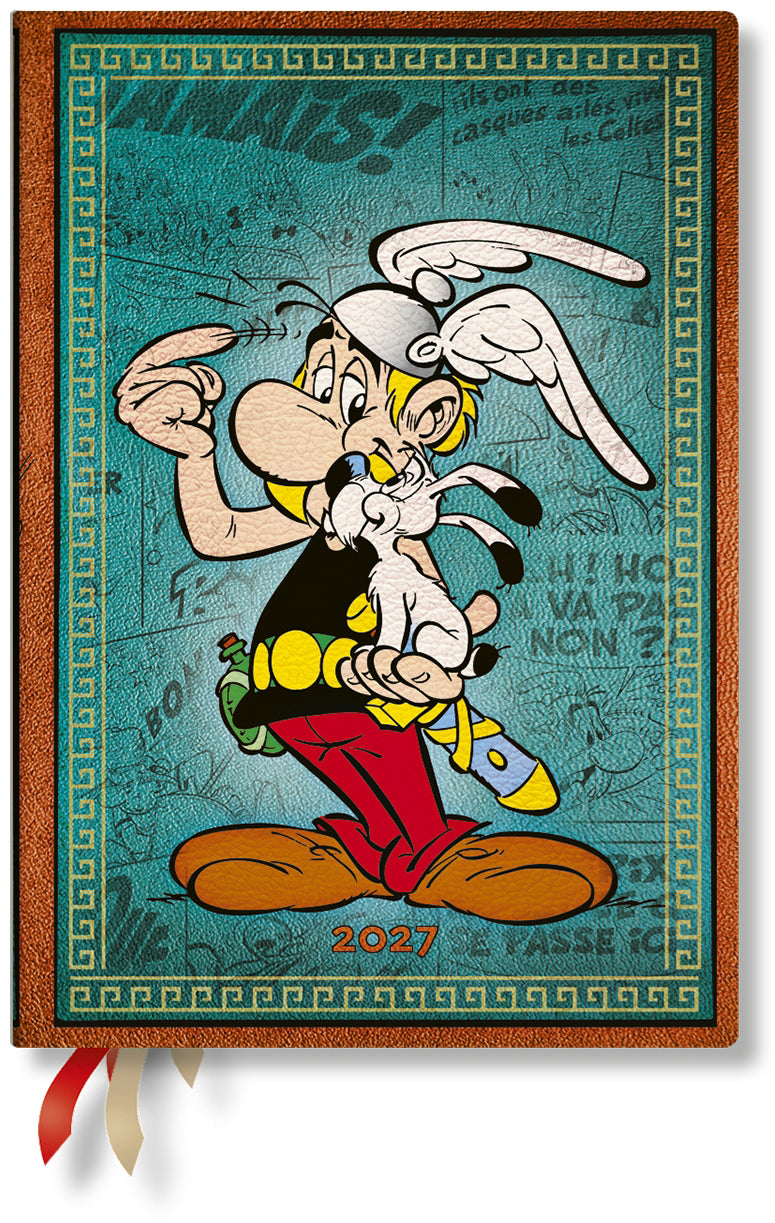 Paperblanks Asterix der Gallier – Wochenagenda 2027, 1 Woche/2 Seiten, 13,0 × 20,0 cm, Hardcover