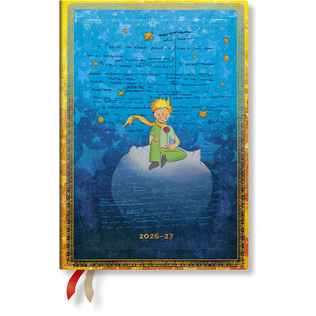 Paperblanks Petit Prince Midi – Schulagenda 2026/27, 1 Woche/2 Seiten, 13,3 × 20,2 cm, Hardcover