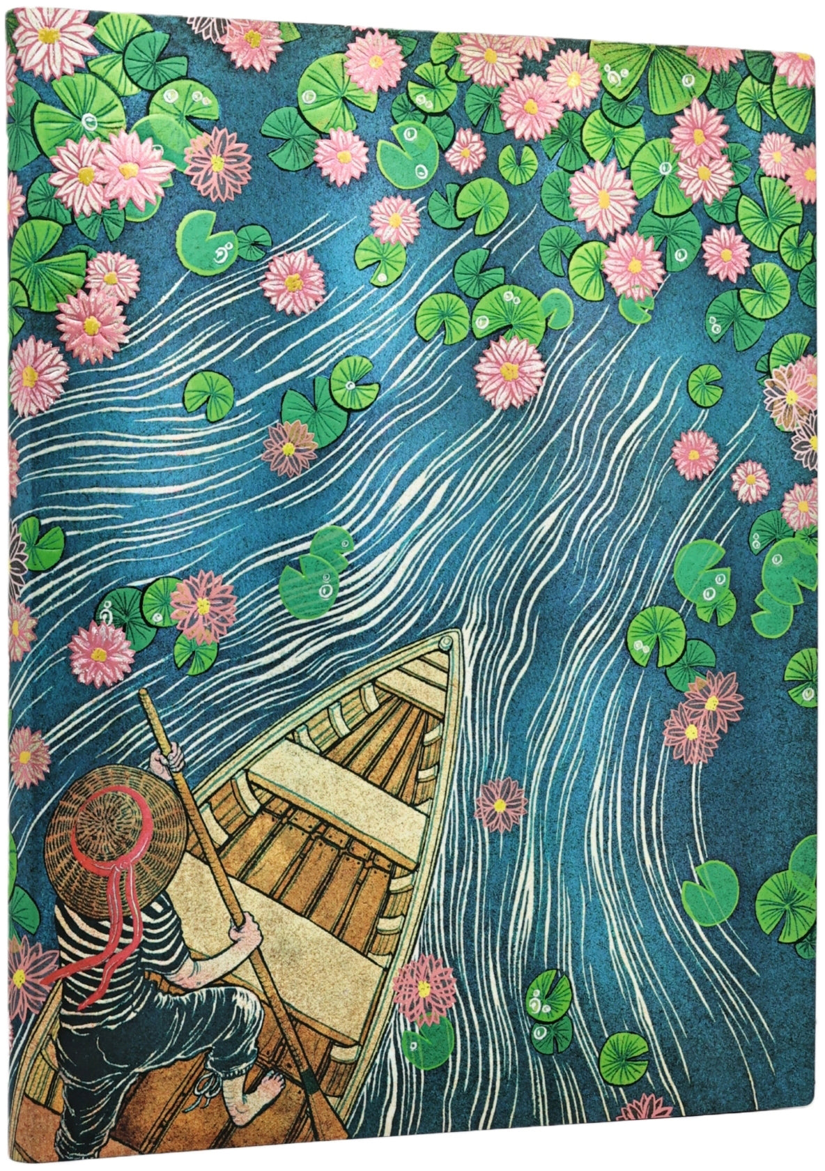 Paperblanks Fluss der Lotusblüten Notizbuch – 88 Blatt – blanko – Fadenheftung, Kapitalband, FSC