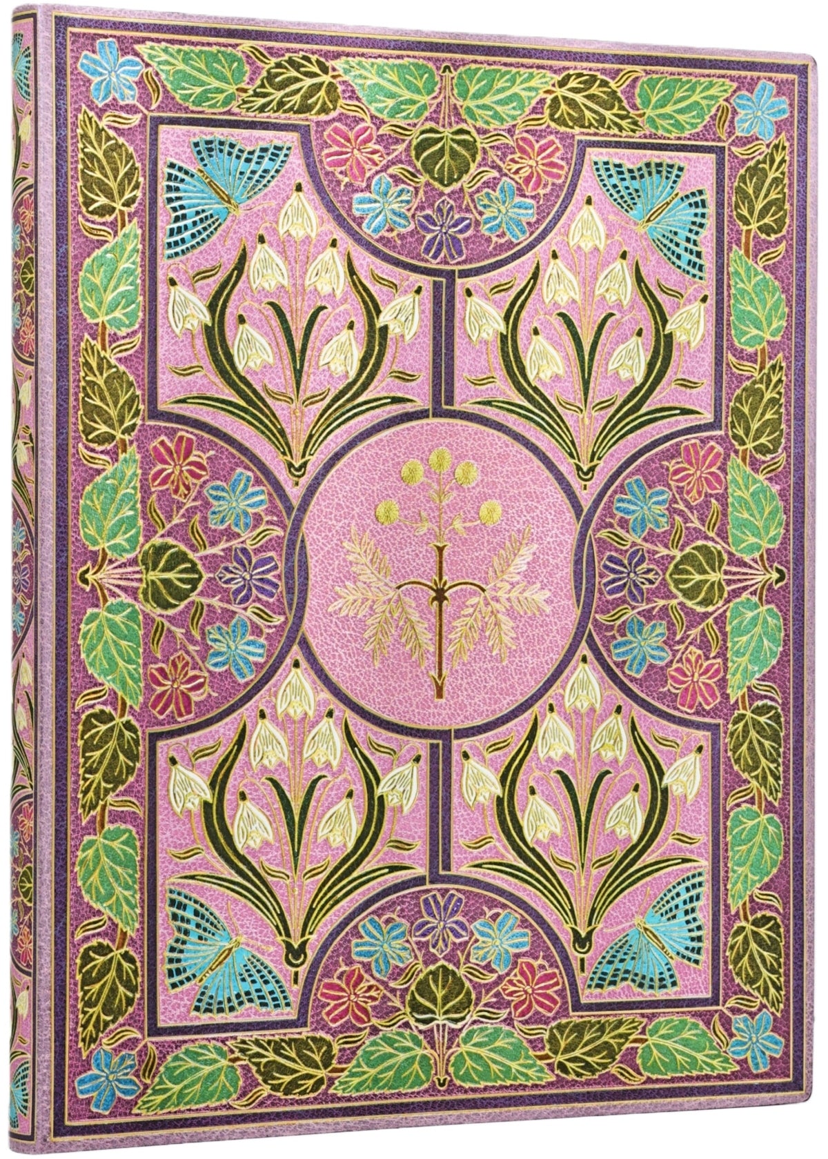 Paperblanks Notizbuch – A5 – blanko – 88 Blatt – gebunden, Kapitalband, säurefreies Papier, Mimose, FSC