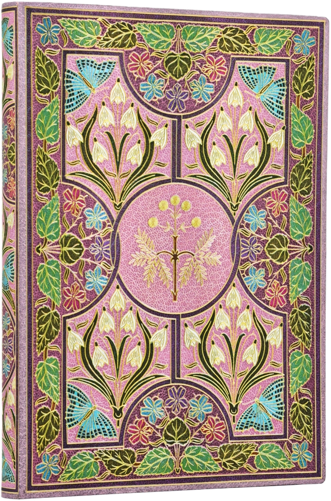 Paperblanks Blühendes Poesie Notizbuch – Midi – Liniert – 88 Blatt – Kapitalbänder, Fadenheftung – Mimose – FSC