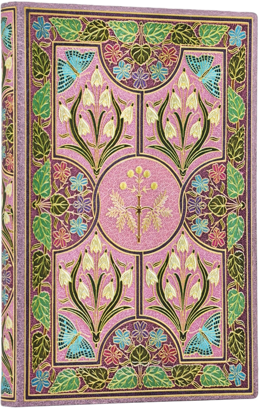 Paperblanks Notizbuch – Mini – Blanko – 104 Blatt – Gebunden, Kapitalband, Recycling-Einband, Mimose, FSC
