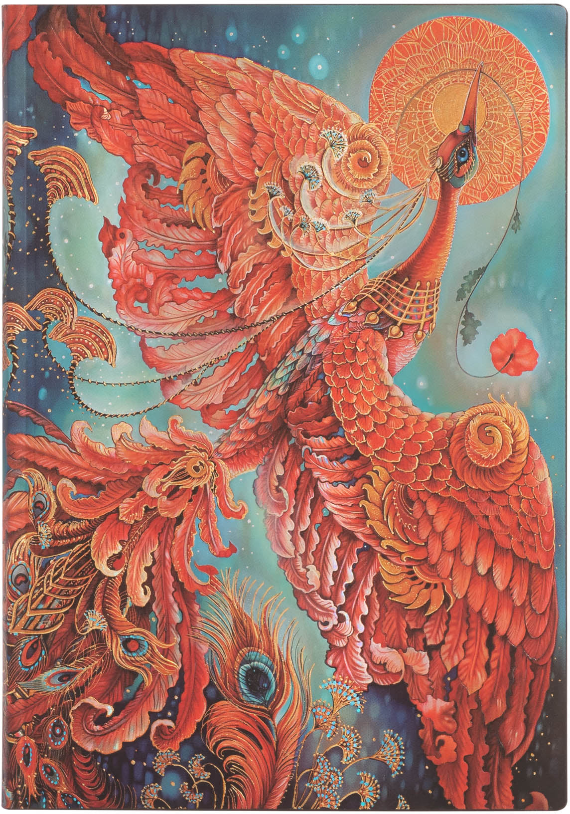 Paperblanks Glücksvögel Notizbuch – 135 × 180 mm – blanko – 176 Seiten – Softcover, bunt