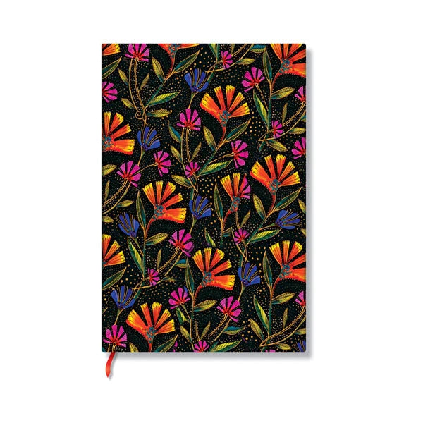 Paperblanks Wildblumen Notizbuch – 103 × 173 mm – liniert – 208 Seiten – Softcover, Flexis
