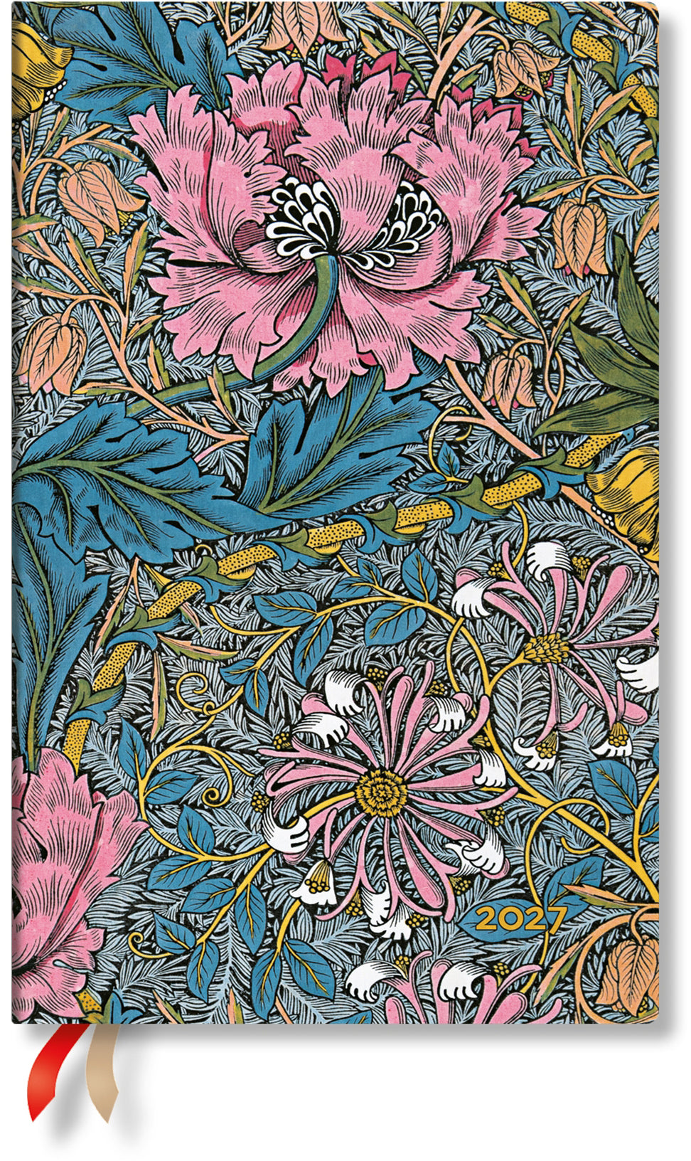 Paperblanks Morris Heckenkirs. FD1862-0 – Wochenagenda 2027, 1 Woche/2 Seiten, 14,5 × 23,5 cm, Softcover