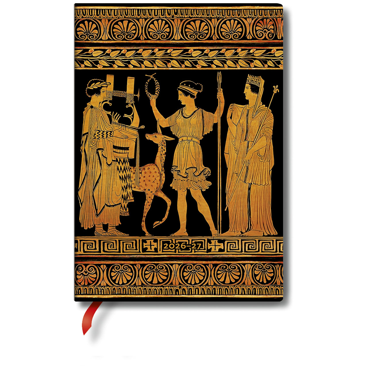 Paperblanks Divinités Midi – Schulagenda 2026/27, 1 Tag/1 Seite, 13 × 18 cm, Softcover, Französisch