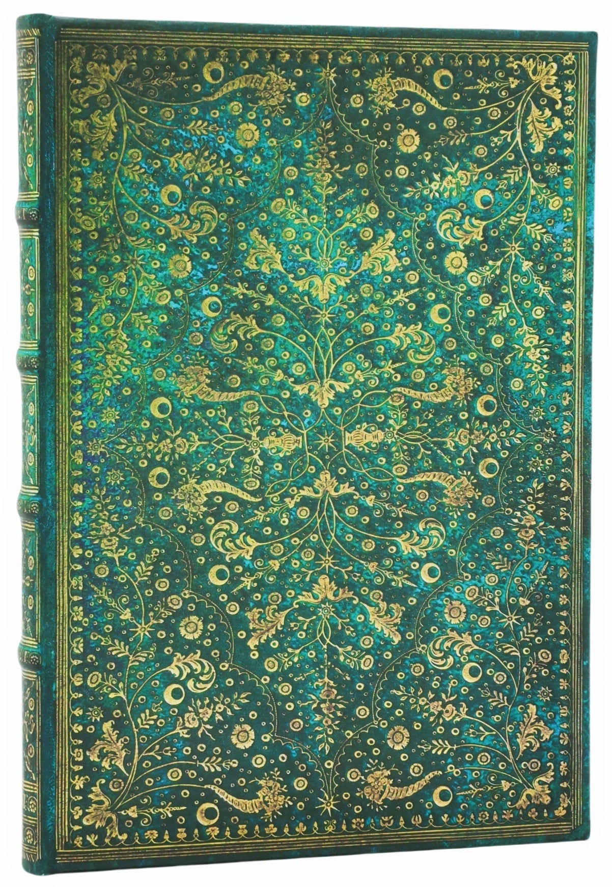 Paperblanks Smaragdblume Notizbuch – Midi – Liniert – 72 Blatt – Gebunden, Recycling-Einbandklappen, FSC
