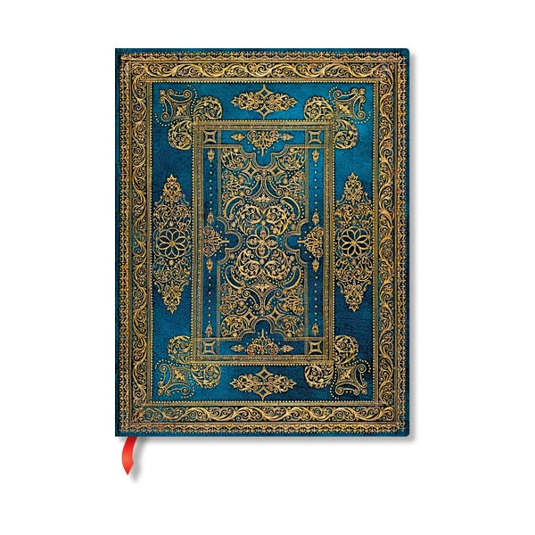 Paperblanks Notizbuch – 180 × 230 mm – Hardcover, Einbandklappen aus 100 % Recycling-Material, blau, FSC