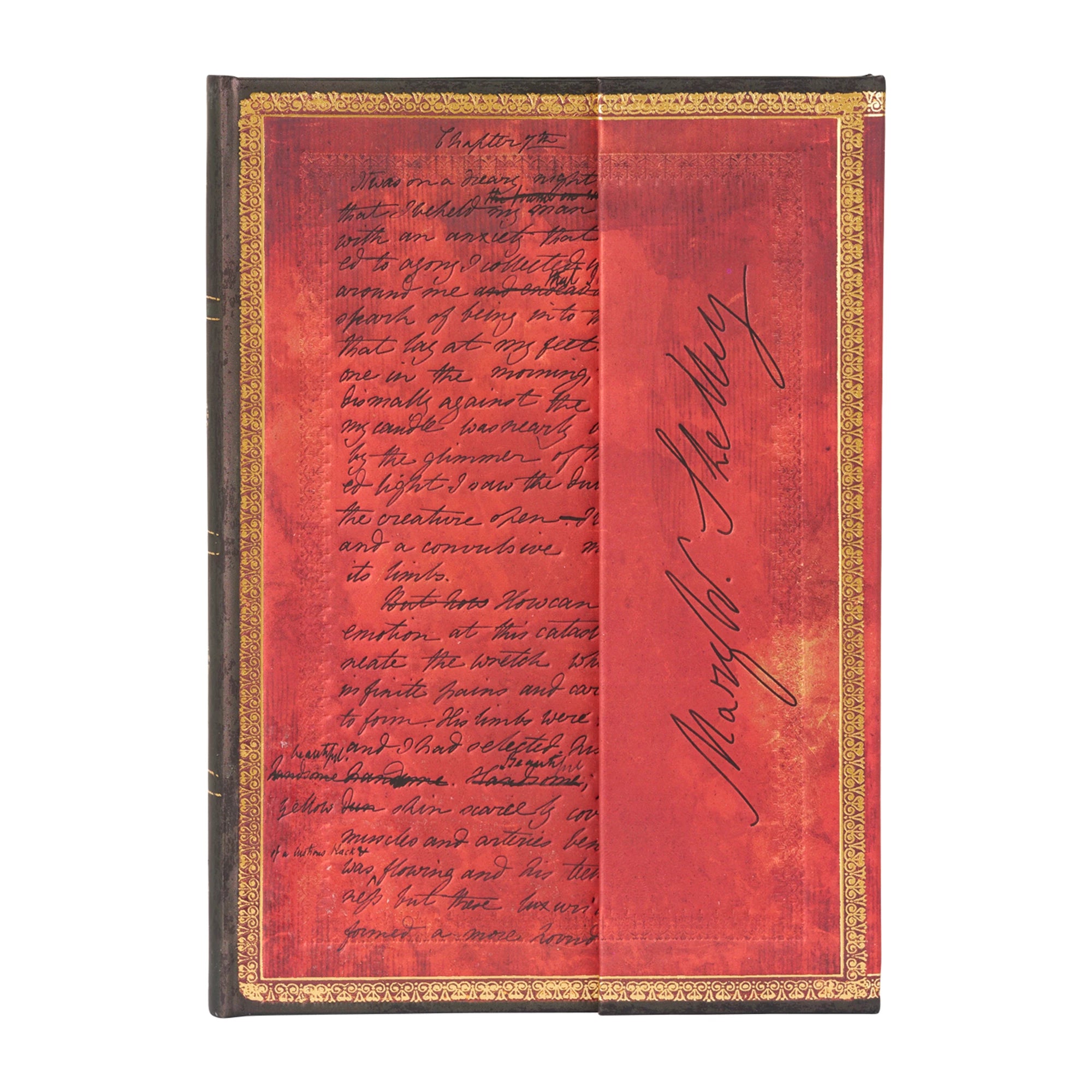 Paperblanks Mary Shelley Notizbuch – 150 × 175 mm – liniert – 144 Seiten – Hardcover – Frankenstein-Design