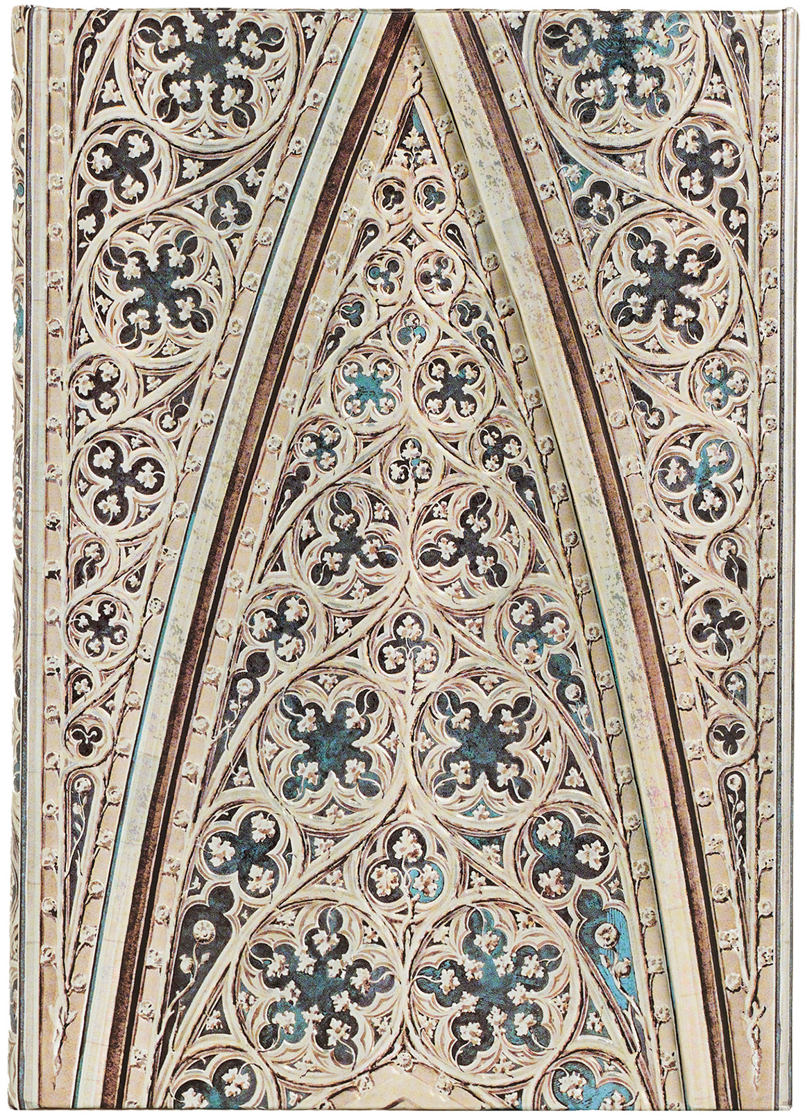 Paperblanks Mailänder Dom Notizbuch – Midi – Liniert – 72 Blatt – Gebunden, Recycling-Einbandklappen, FSC
