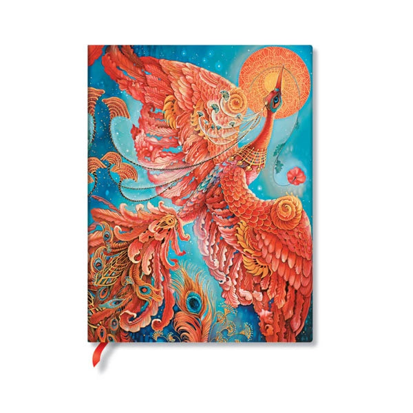 Paperblanks Feuervogel Notizbuch – 180 × 260 mm – liniert – 144 Seiten – Hardcover