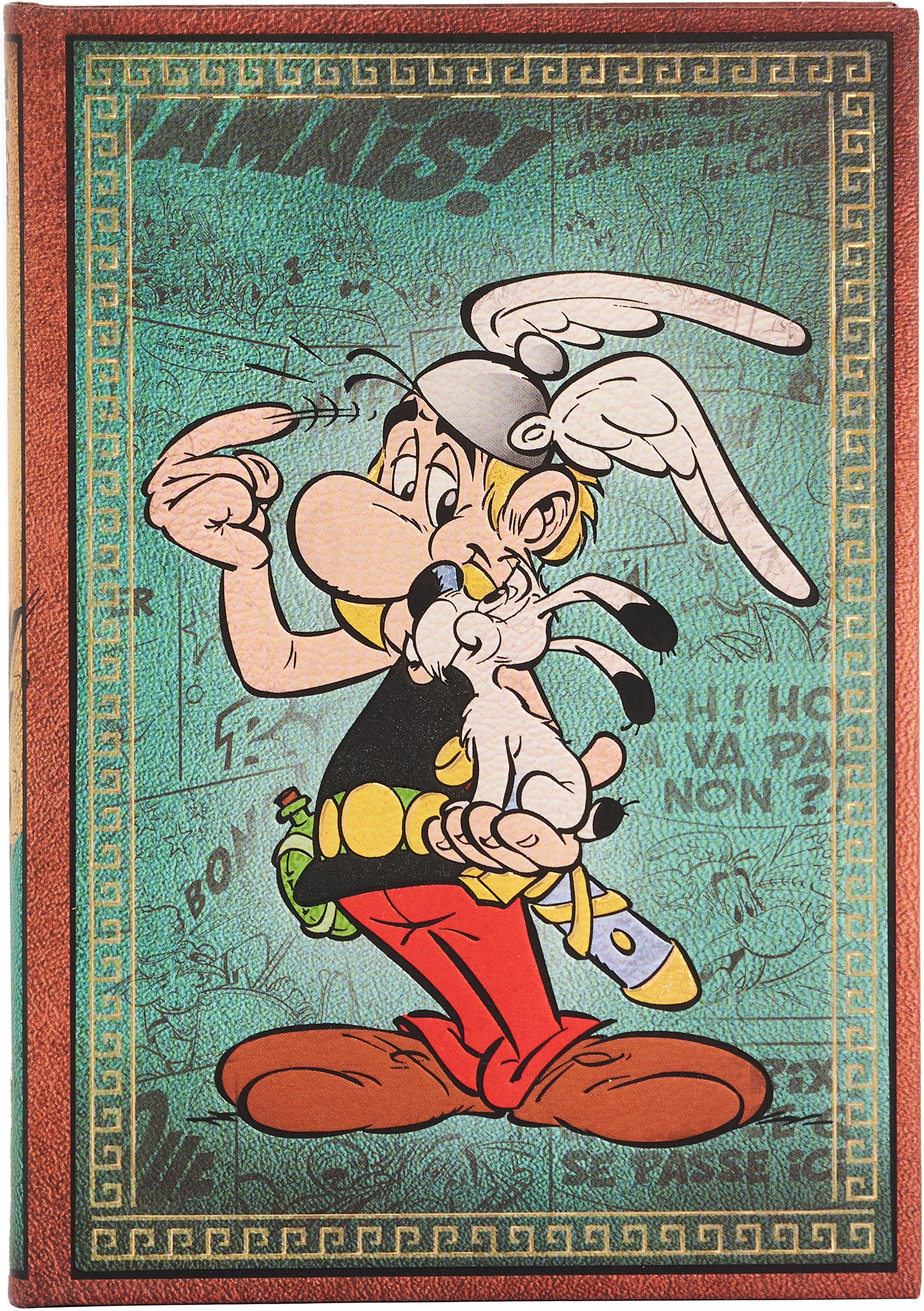 Paperblanks Asterix Notizbuch – 125 × 180 mm – blanko – 144 Seiten, blau, FSC