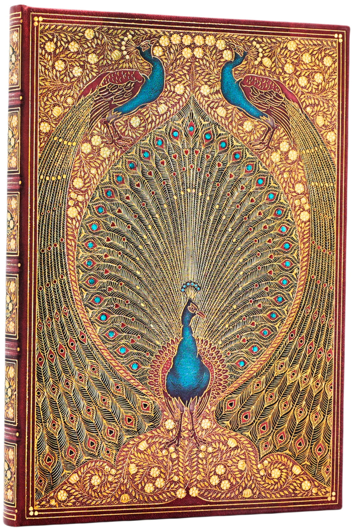 Paperblanks Hafiz' Pfauen Notizbuch – Midi – Blanko – 72 Blatt – Fadenheftung, FSC