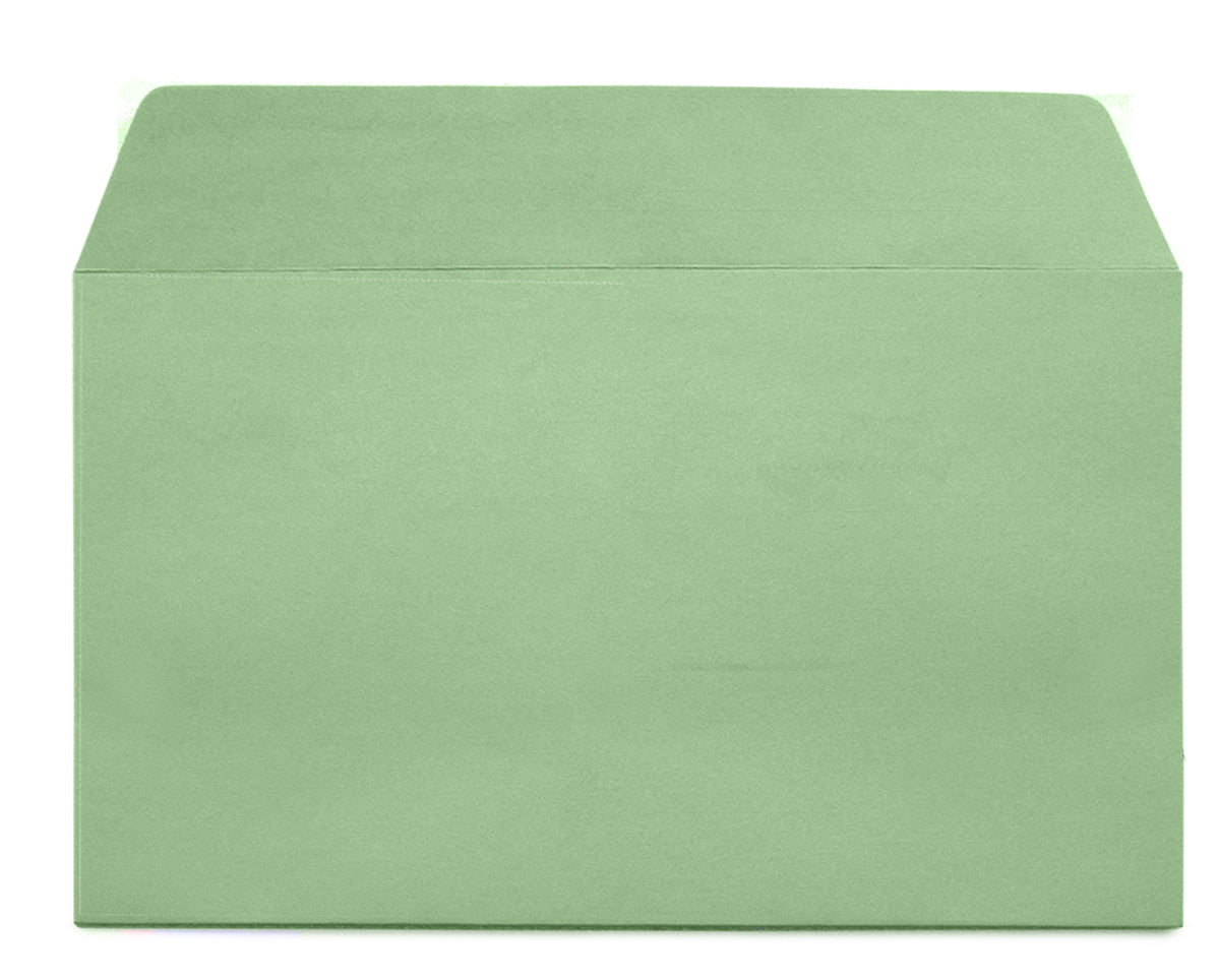 Papyrus Couvert 195 × 180 mm, ohne Fenster, Haftklebung, mittelgrün, 120 g/m² – 250 Stk.