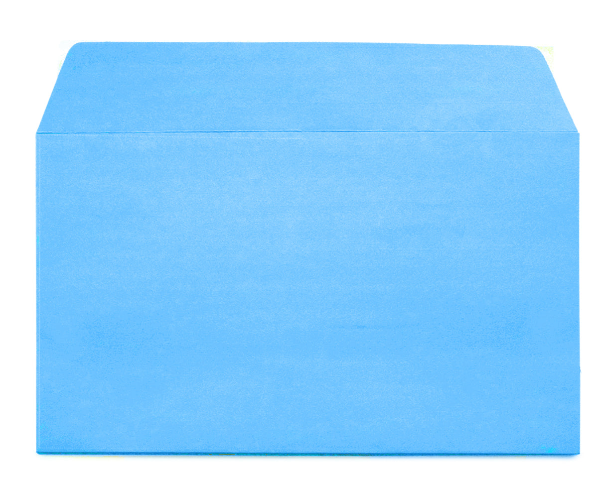 Papyrus Couvert 195 × 175 mm, ohne Fenster, Haftklebung, blau, 120 g/m², Rainbow
