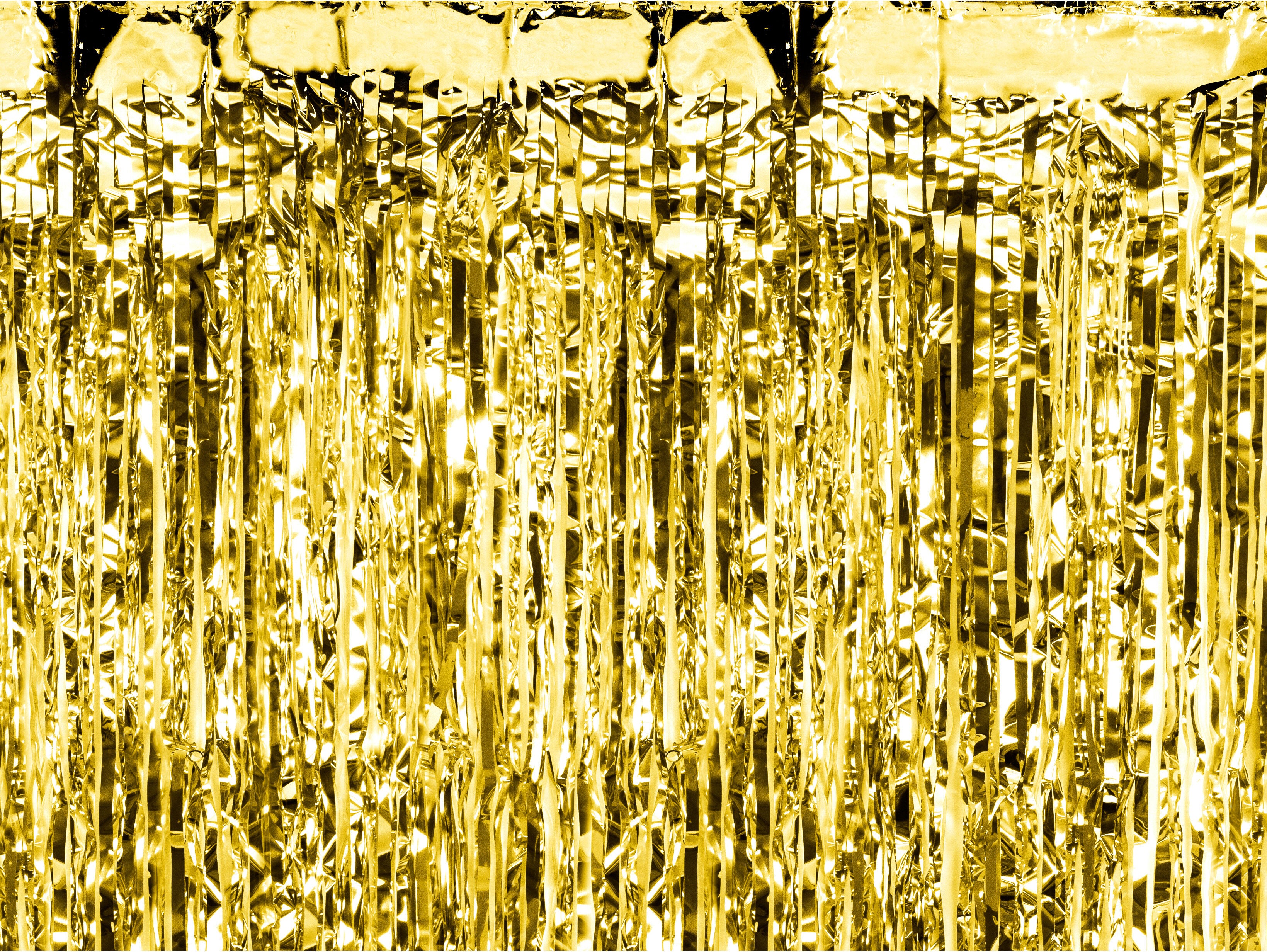 Partydeco Partyvorhang – Metallic Gold – 100 × 200 cm – Folie – Dicke 23 µm