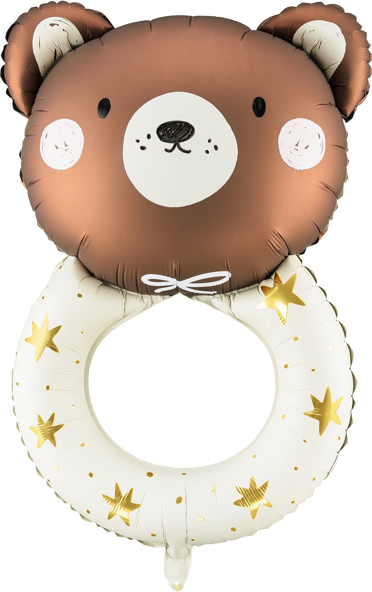 Partydeco Folienballon Teddybär Rassel – mehrfarbig – 45 × 67 cm