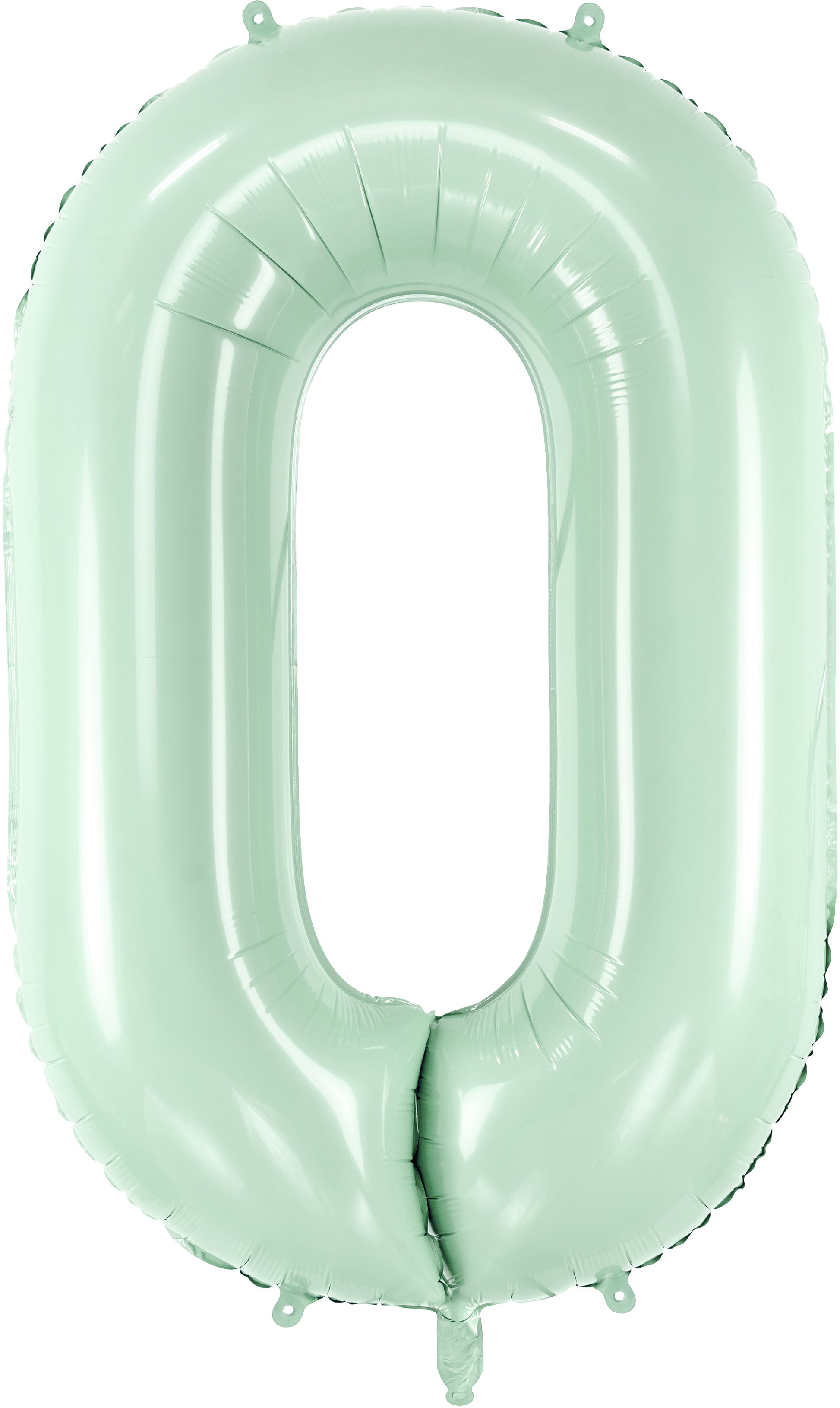 Partydeco Folienballon Zahl 0 – Hellgrün – 72 cm – Folie