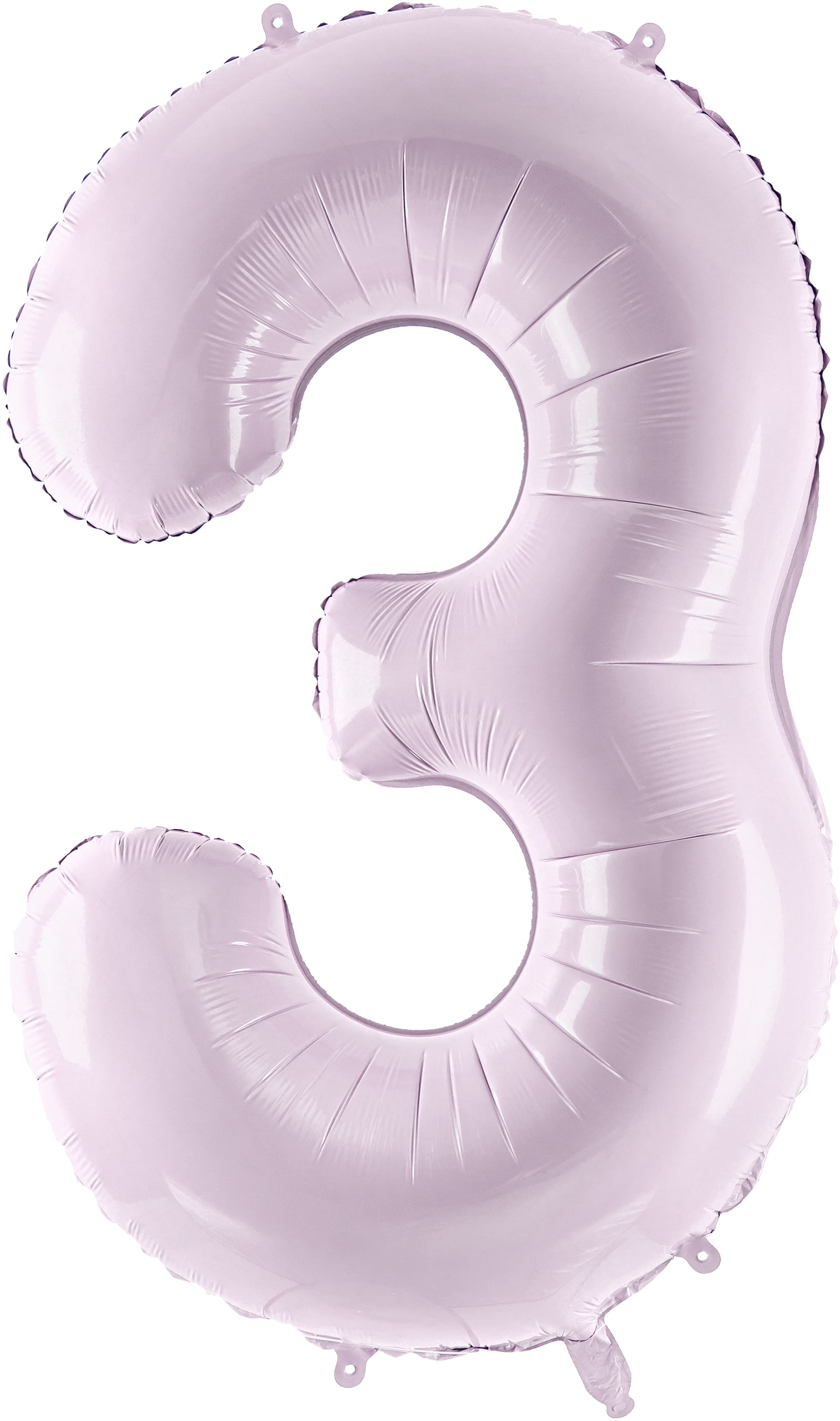Partydeco Folienballon Zahl 3 – Lila – 72 cm – Folie – Selbstversiegelnd