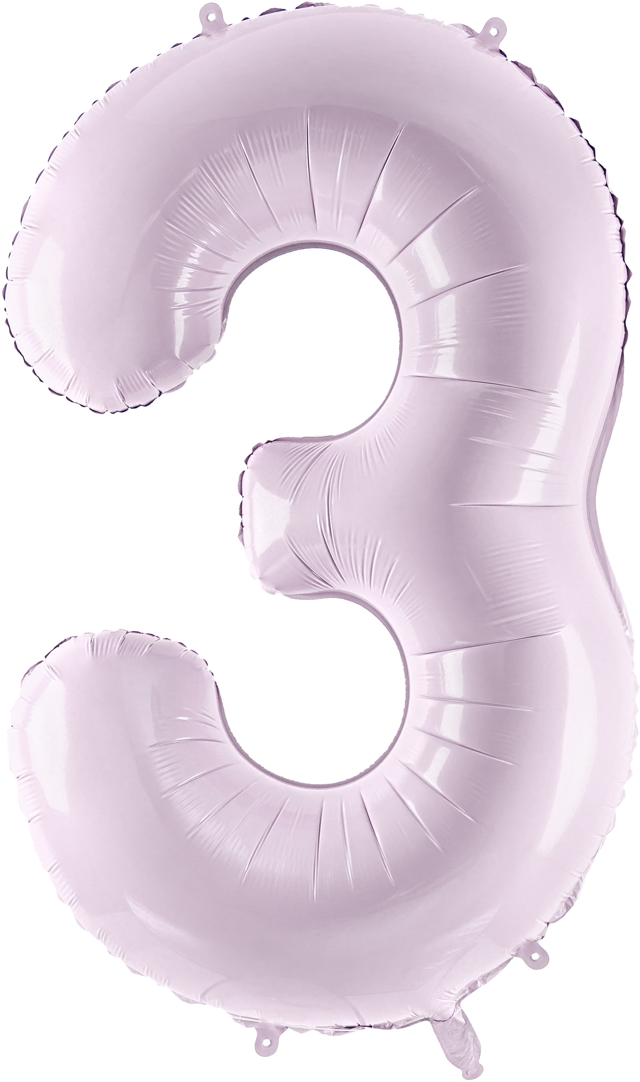 Partydeco Folienballon Zahl 3 – Lila – 72 cm – Folie – Selbstversiegelnd