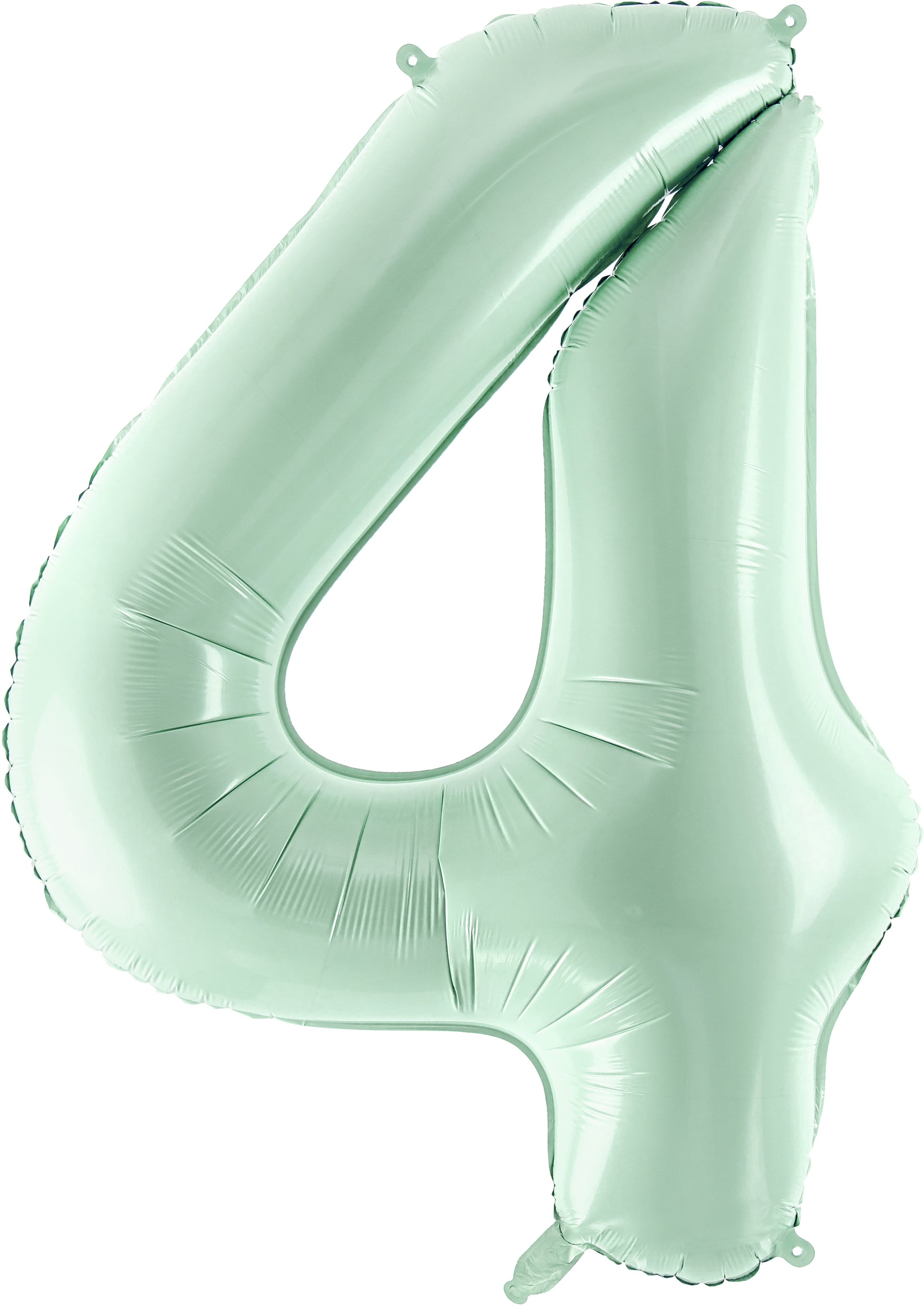 Partydeco Folienballon Zahl 4 – Hellgrün – 72 cm – Folie