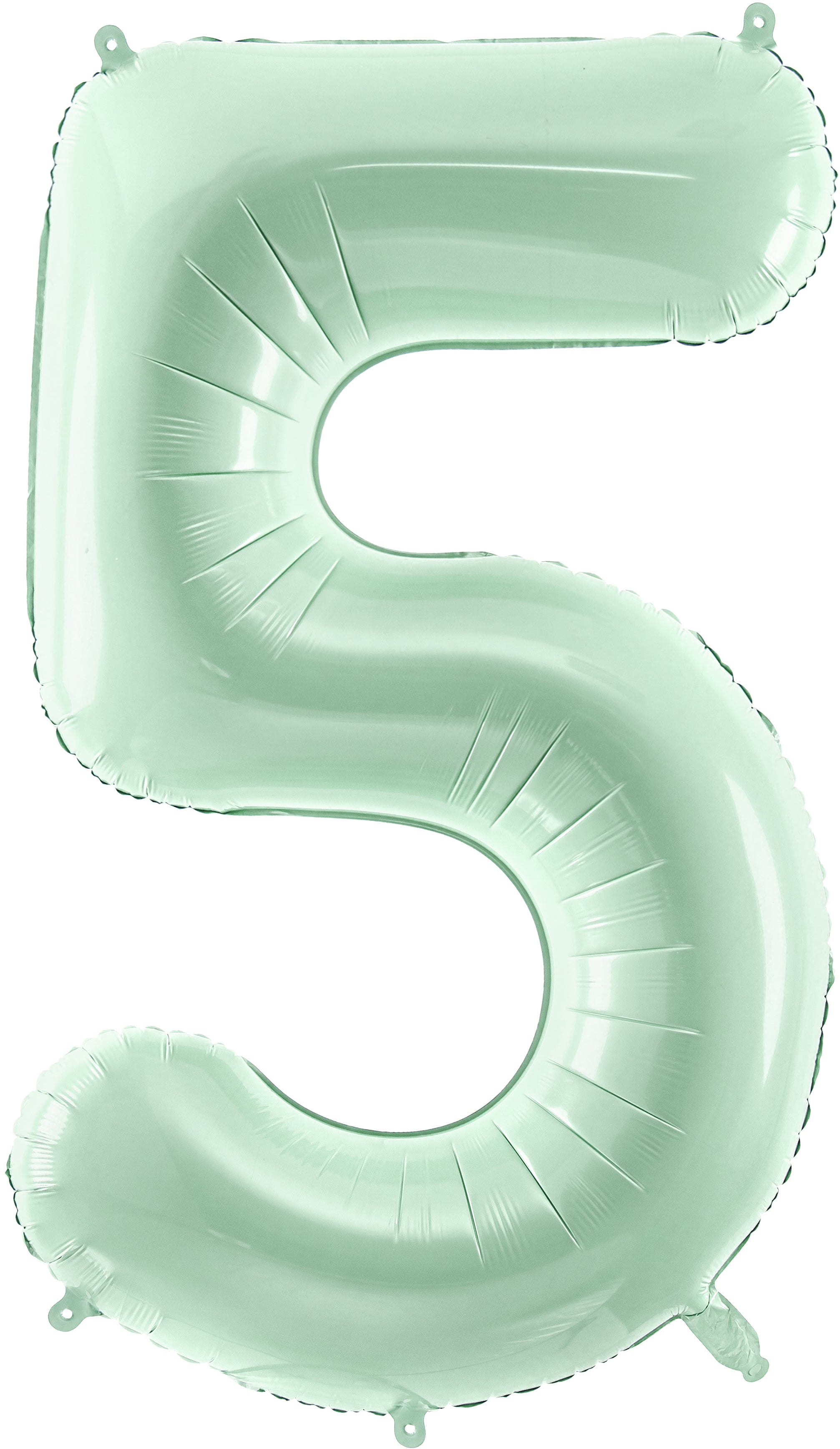 Partydeco Folienballon Zahl 5 – Hellgrün – 72 cm – Folie
