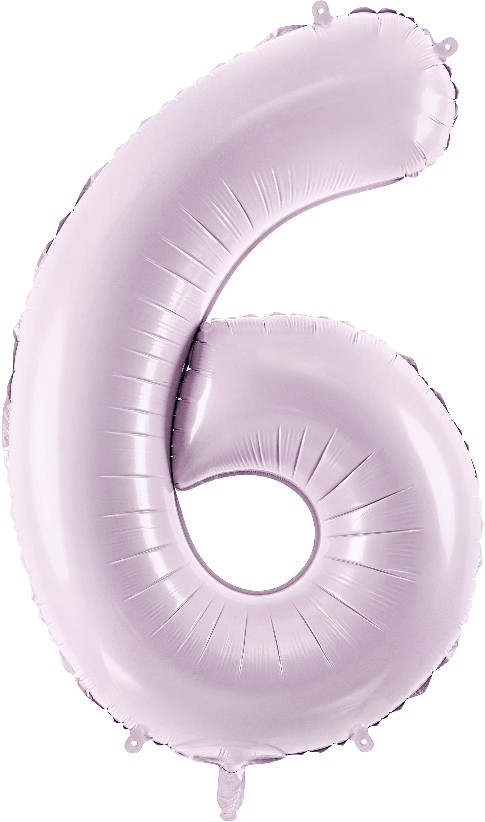 Partydeco Folienballon Zahl 6 – Lila – 72 cm – Folie – mit Strohhalm, selbstsiegelnd, mit Haken