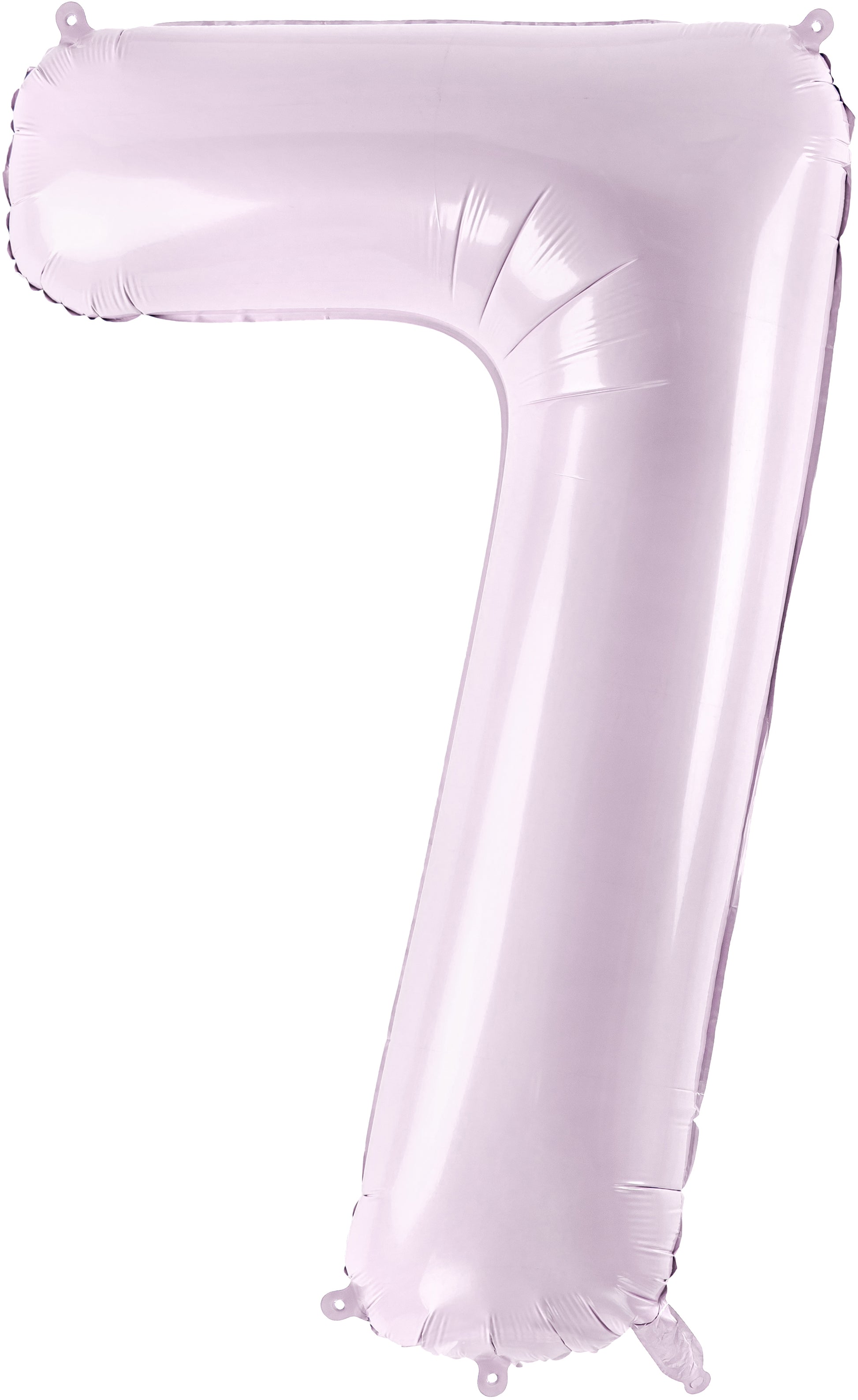 Partydeco Folienballon Zahl 7 – Lila – 72 cm – Folie – inkl. Strohhalm, selbstversiegelnd