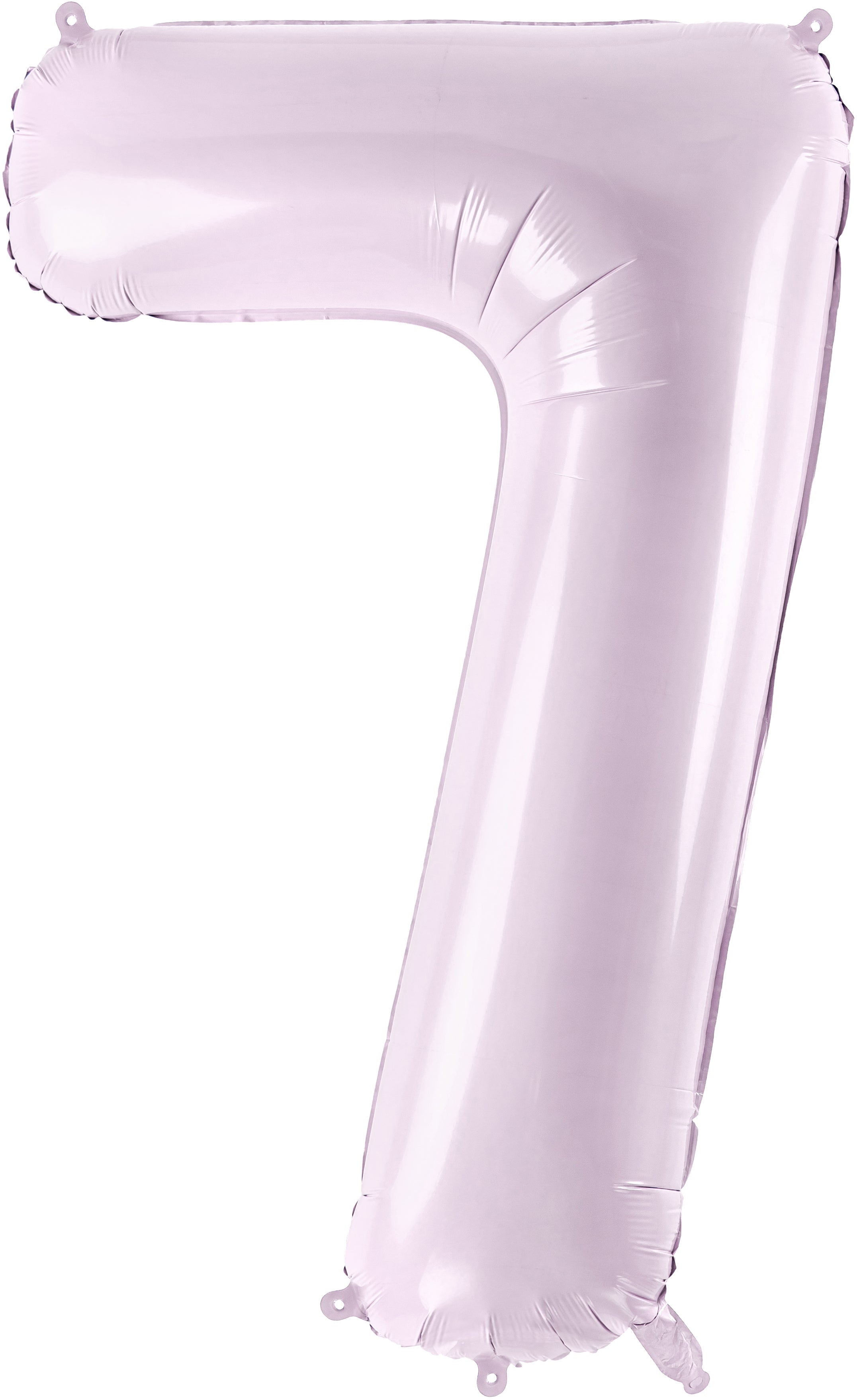 Partydeco Folienballon Zahl 7 – Lila – 72 cm – Folie – inkl. Strohhalm, selbstversiegelnd