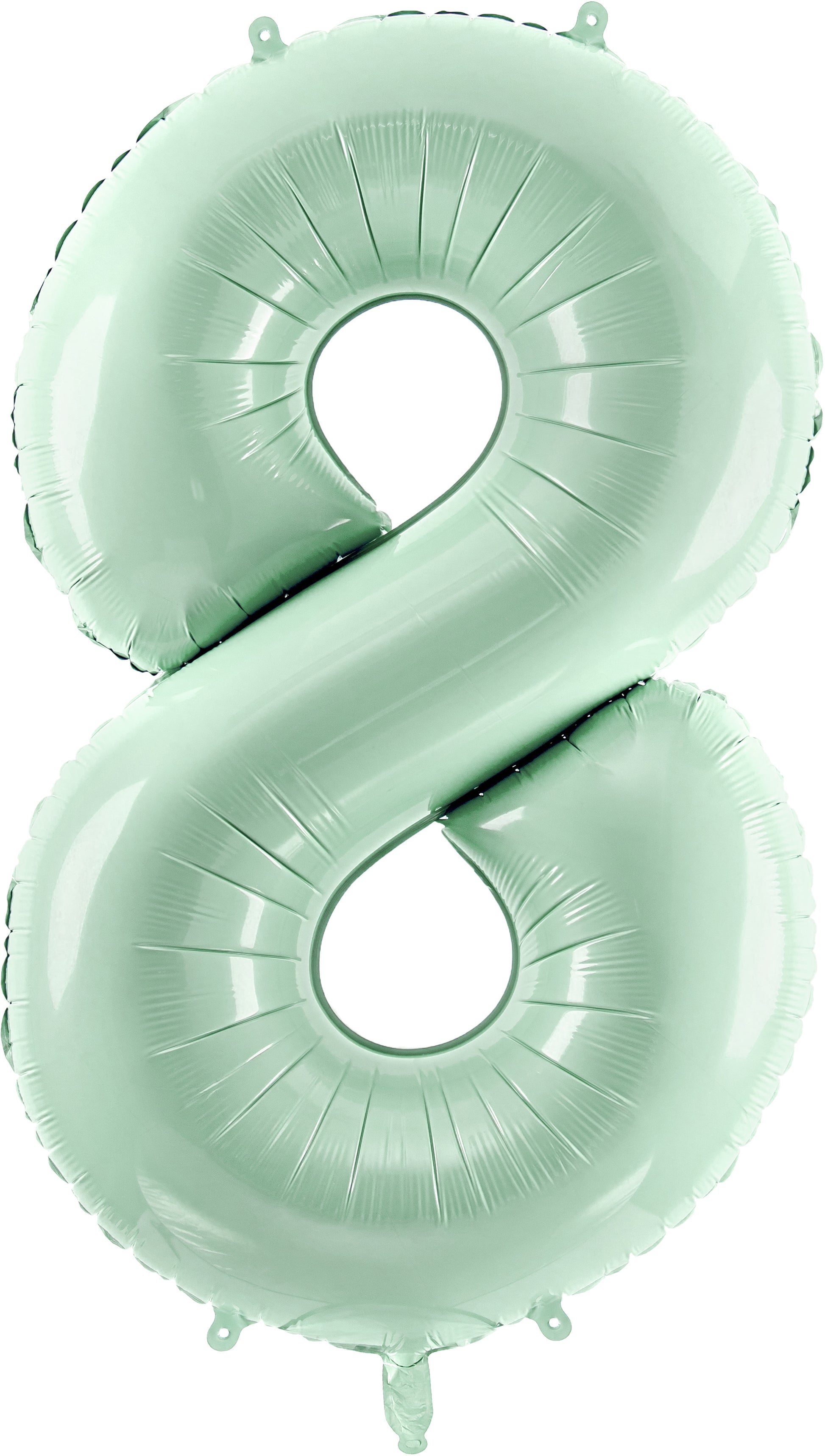 PartyDeco Folienballon Zahl 8 – Hellgrün – 72 cm – Folie