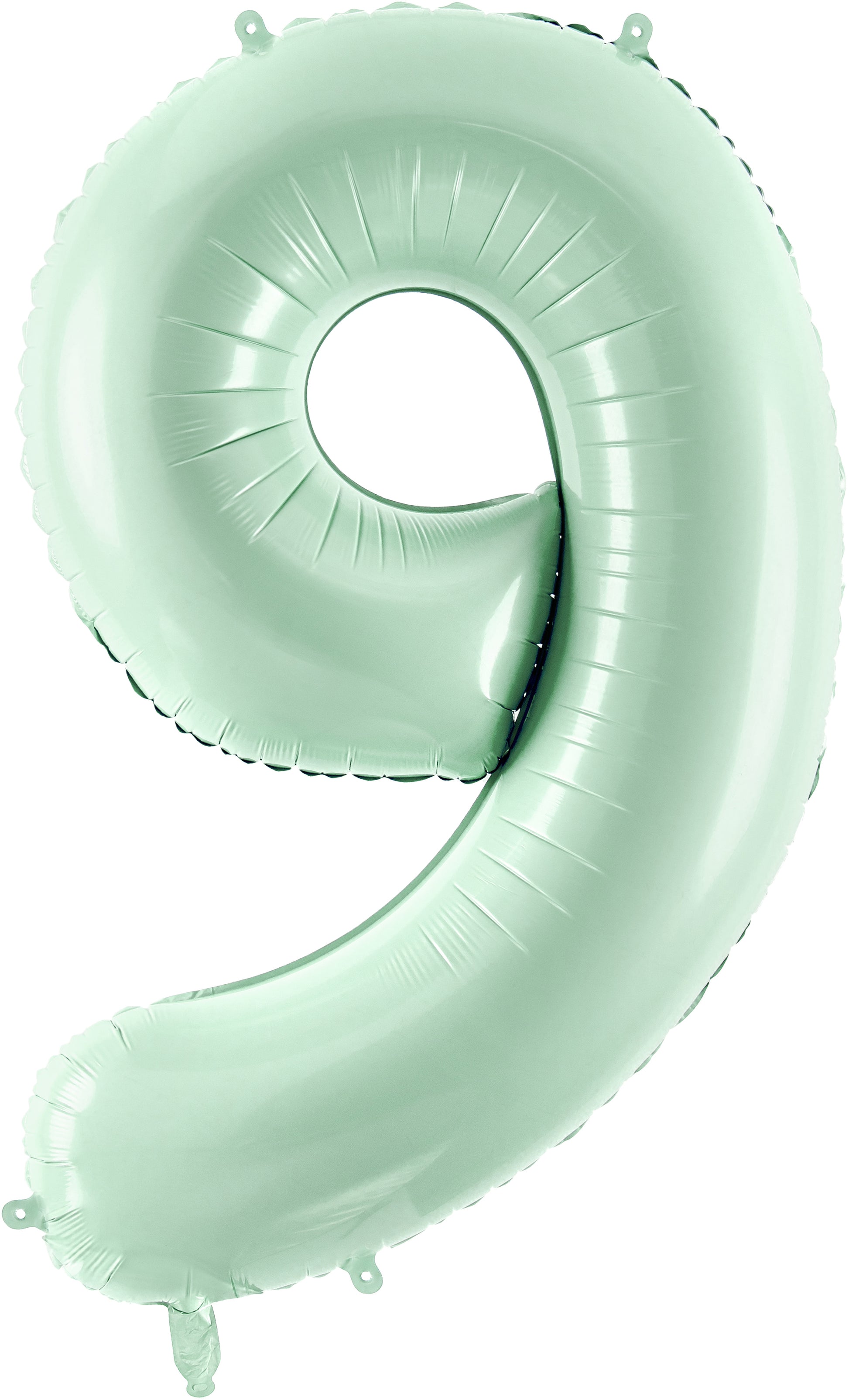 Partydeco Folienballon Zahl 9 – Hellgrün – 72 cm – Folie