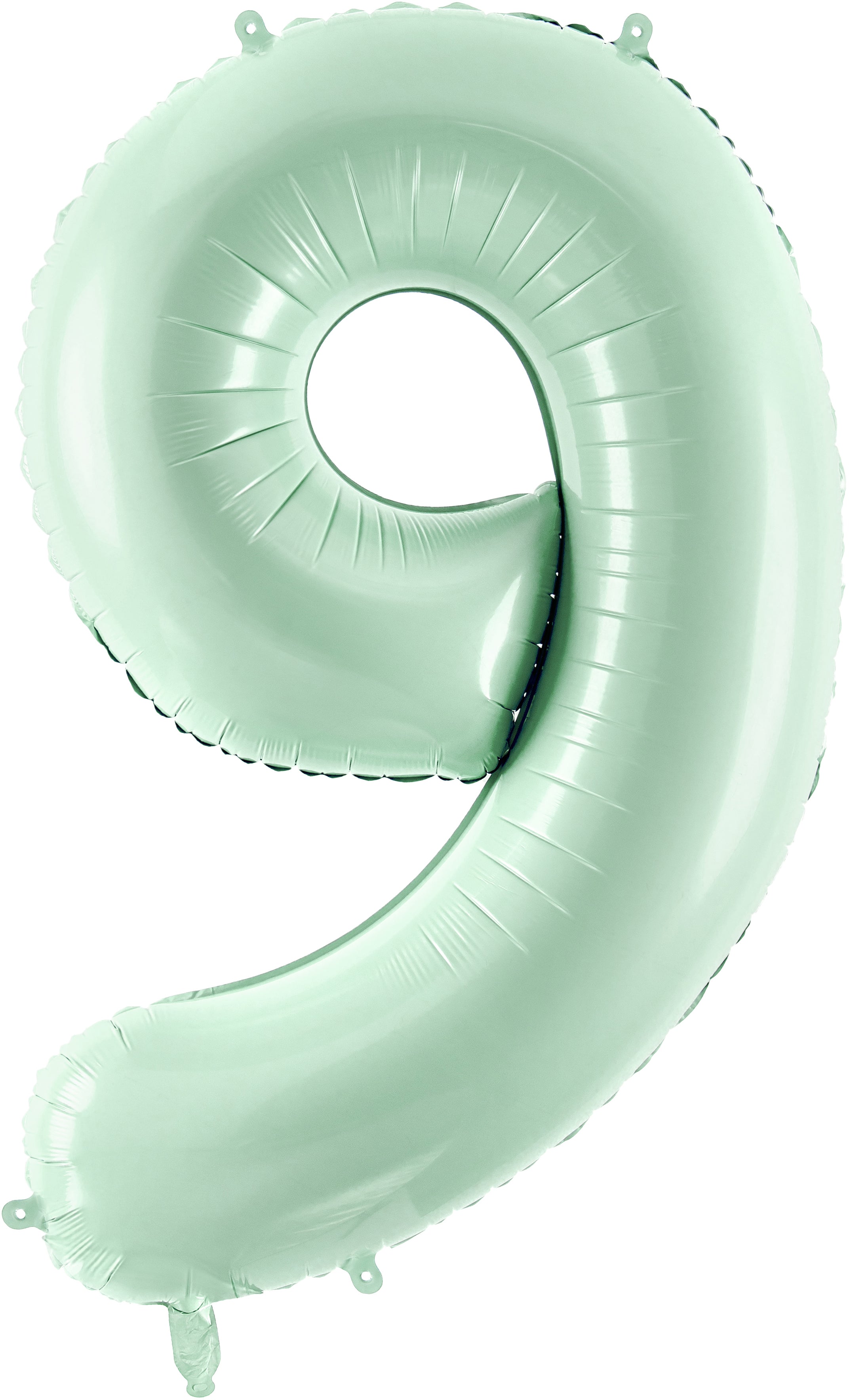 Partydeco Folienballon Zahl 9 – Hellgrün – 72 cm – Folie